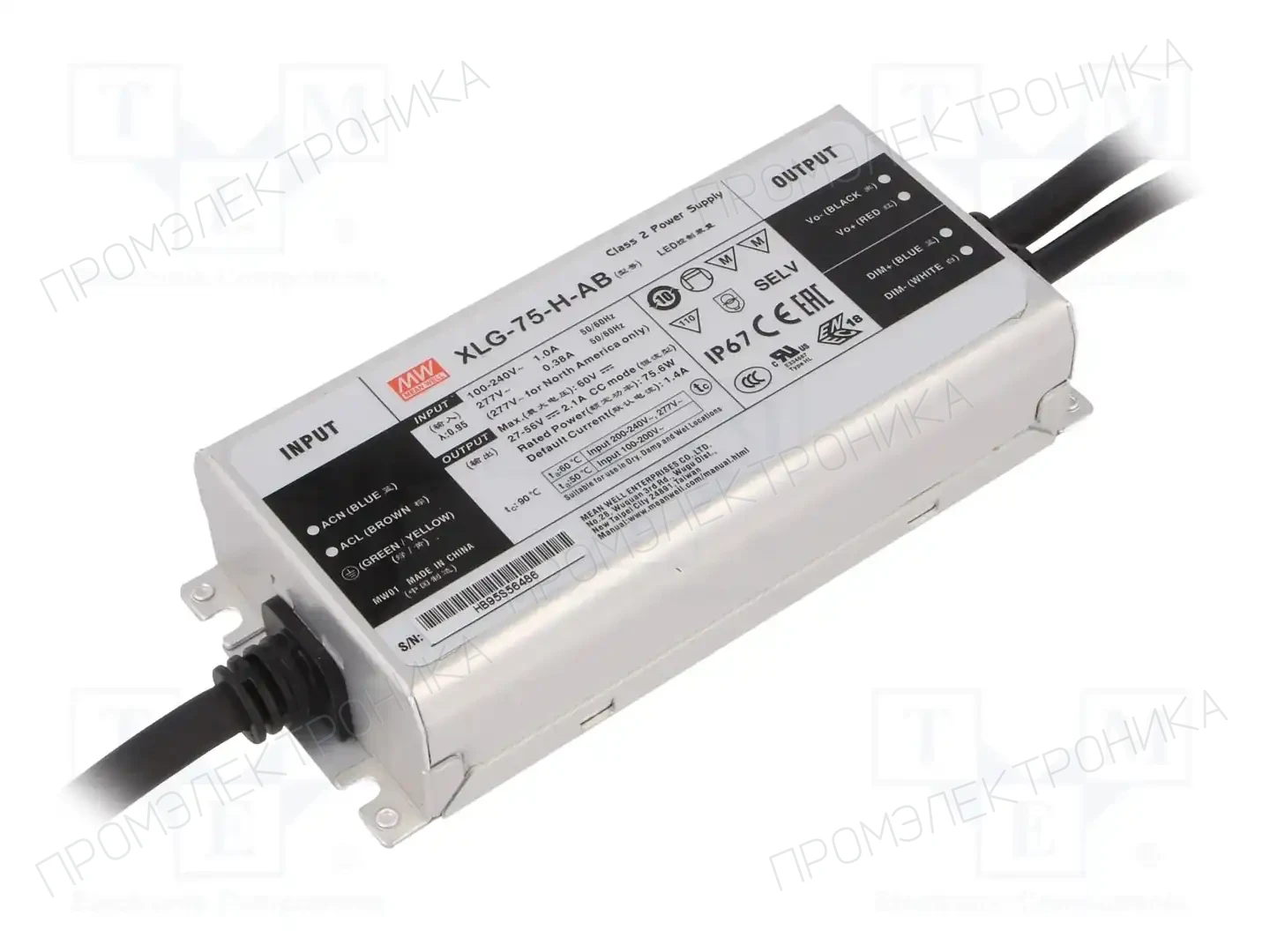 MEAN WELL XLG-75-H-AB — Блоки питания для LED