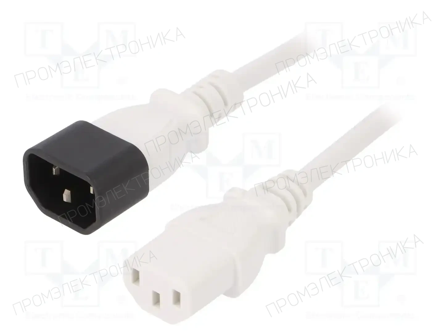 LIAN DUNG LT-602+501 H05VV-F 0.75/3C WHT 0.5M — Кабели питания компьютерные и универс