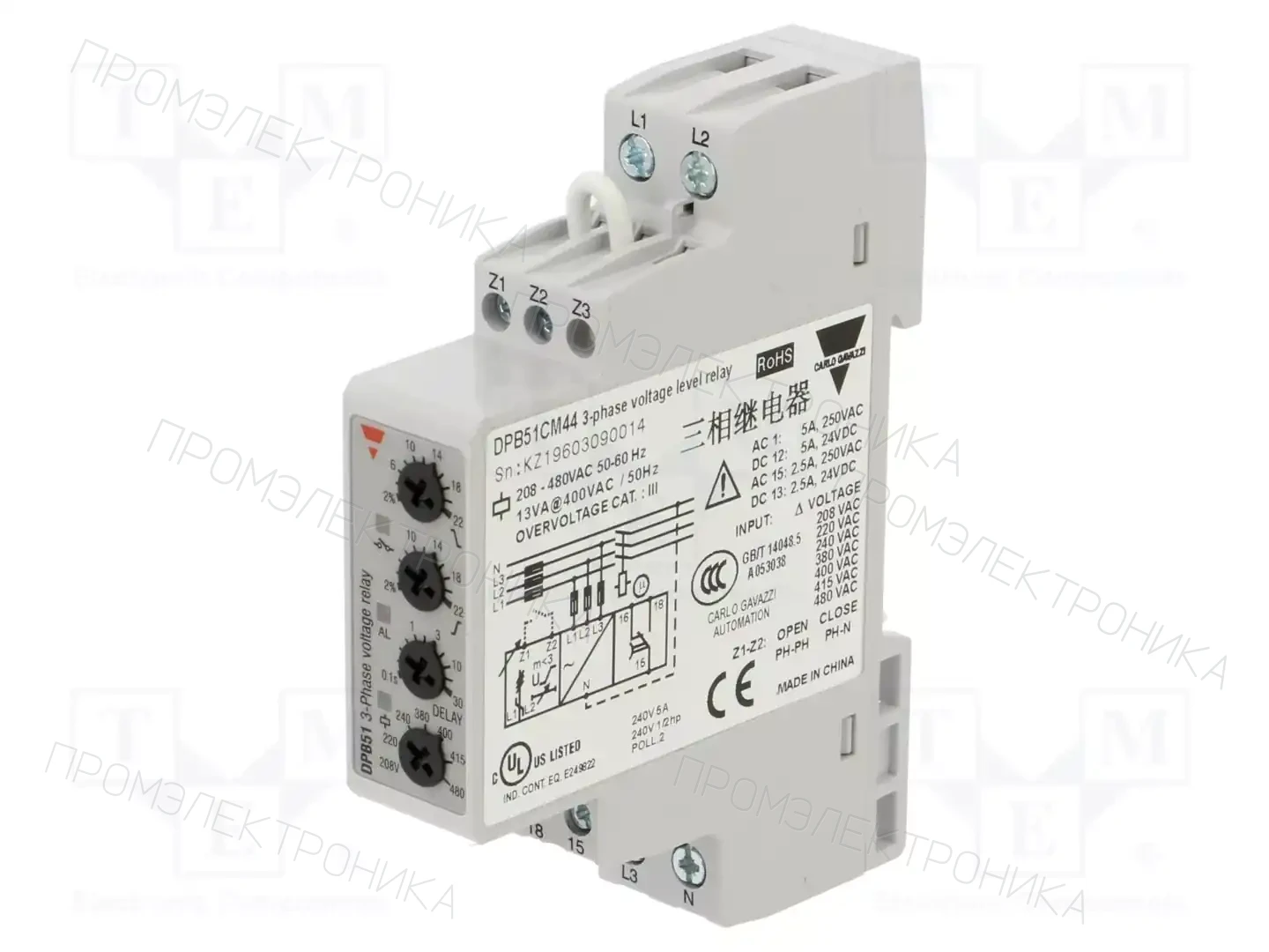 CARLO GAVAZZI DPB51CM44 — Контрольные реле