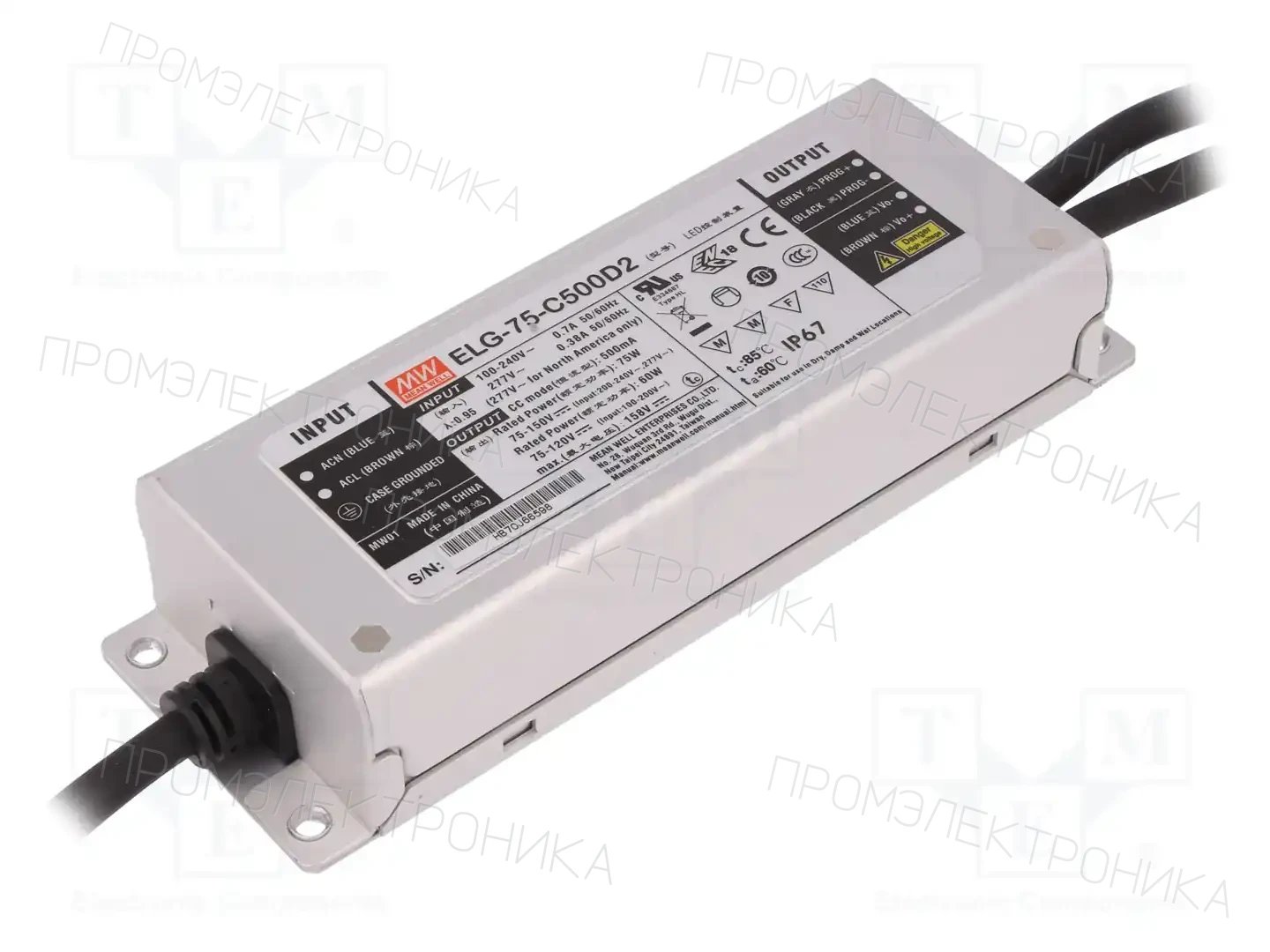 MEAN WELL ELG-75-C500D2 — Блоки питания для LED
