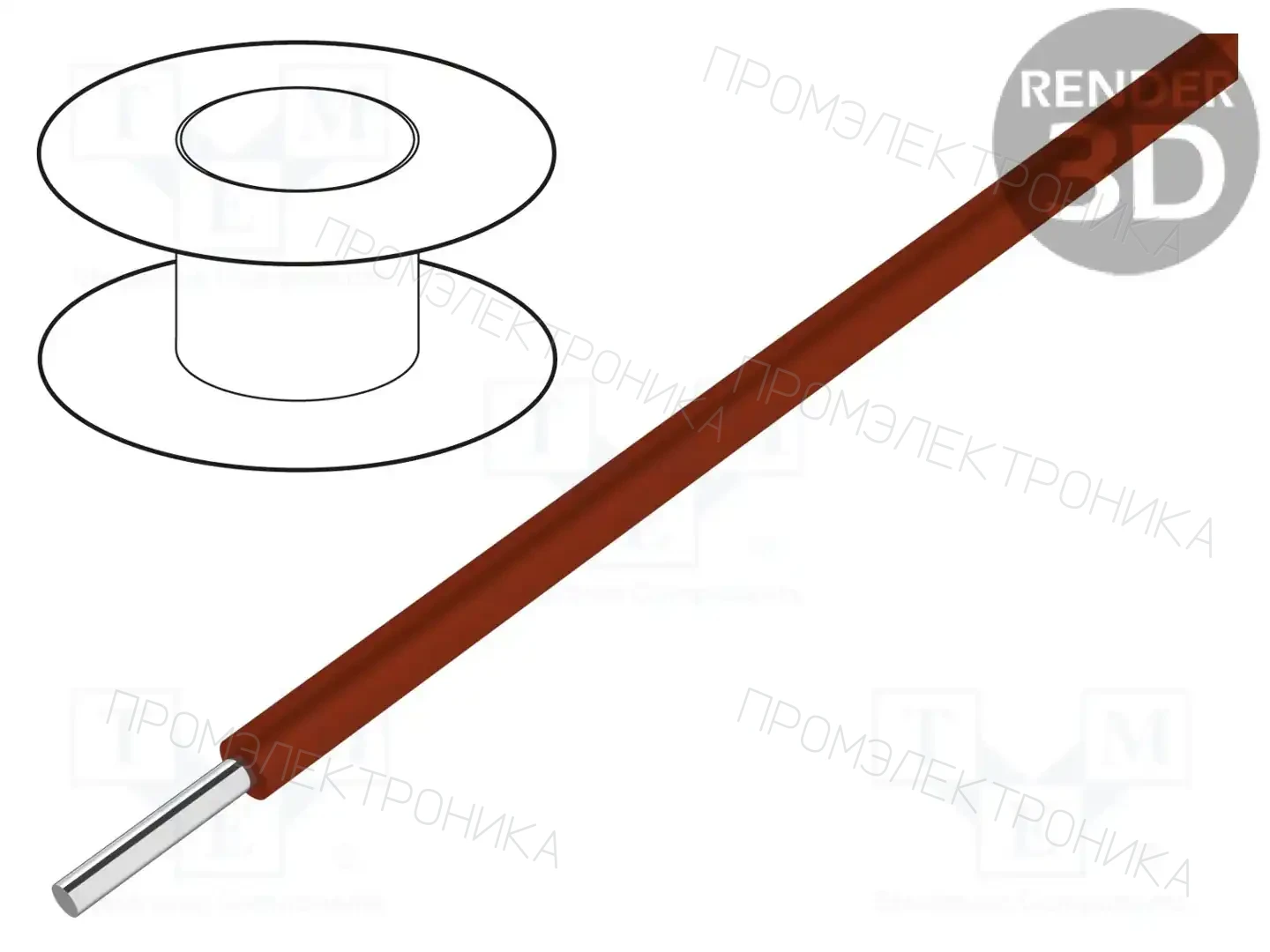 ALPHA WIRE 6715S BR005 — Провода одножильные - проволока
