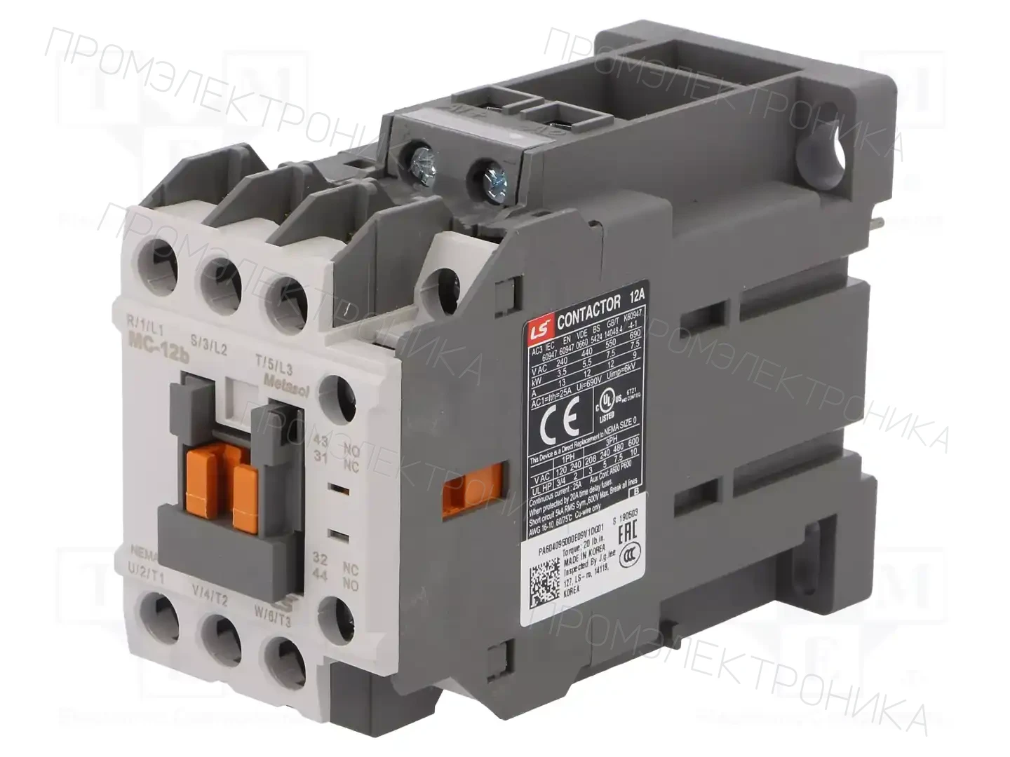 LS ELECTRIC MC-12B 24VDC 1A1B — Контакторы - главные модули