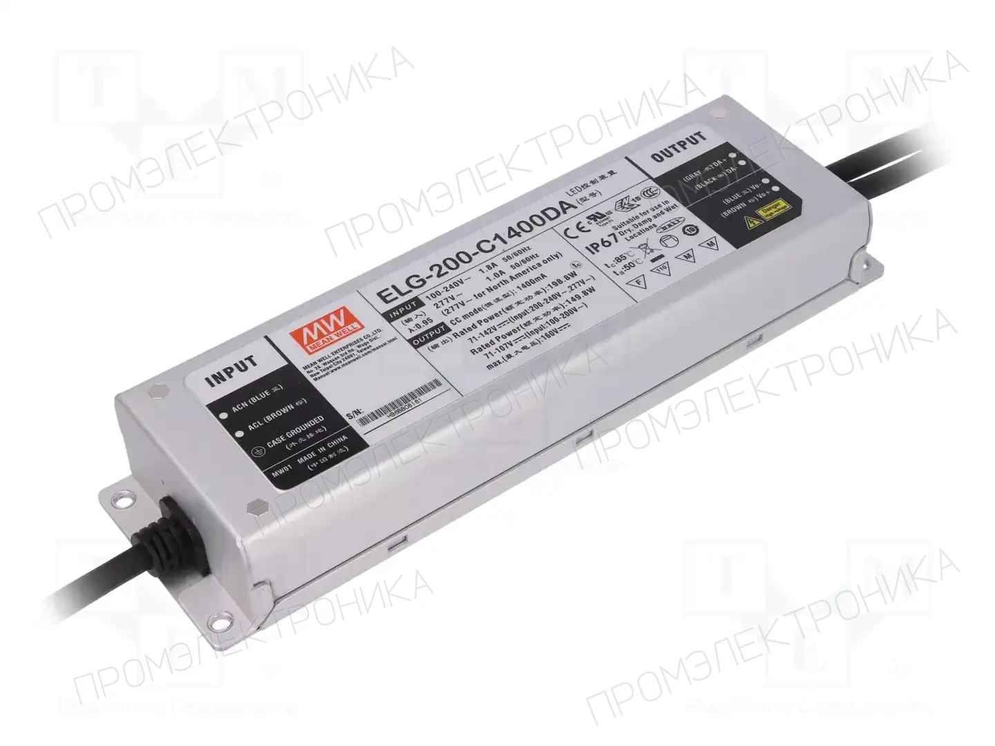MEAN WELL ELG-200-C1400DA — Блоки питания для LED