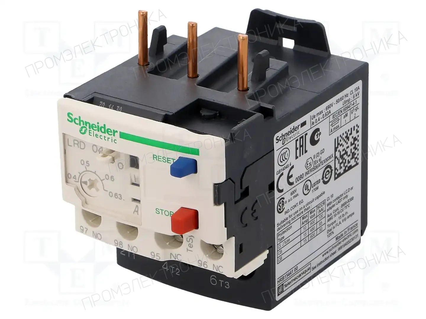 SCHNEIDER ELECTRIC LRD04 — Контакторы - дополнительное оборудование