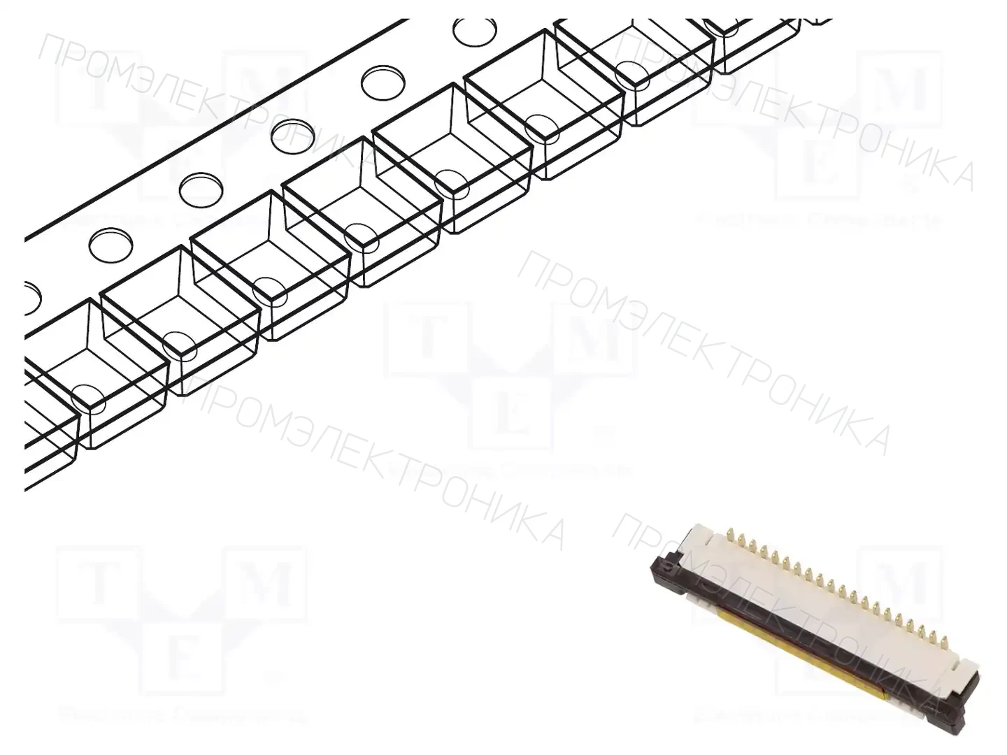 GCT FFC3A20-20-G — Разъeмы FFC/FPC растр 1,00мм