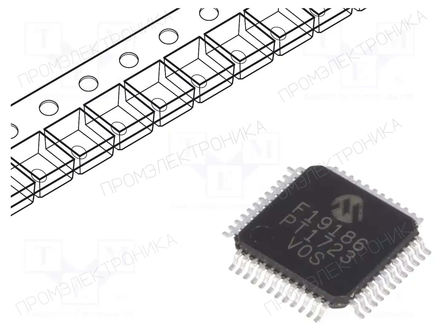 Microchip Technology PIC16F19186-I/PT — Линейка PIC 8-bit