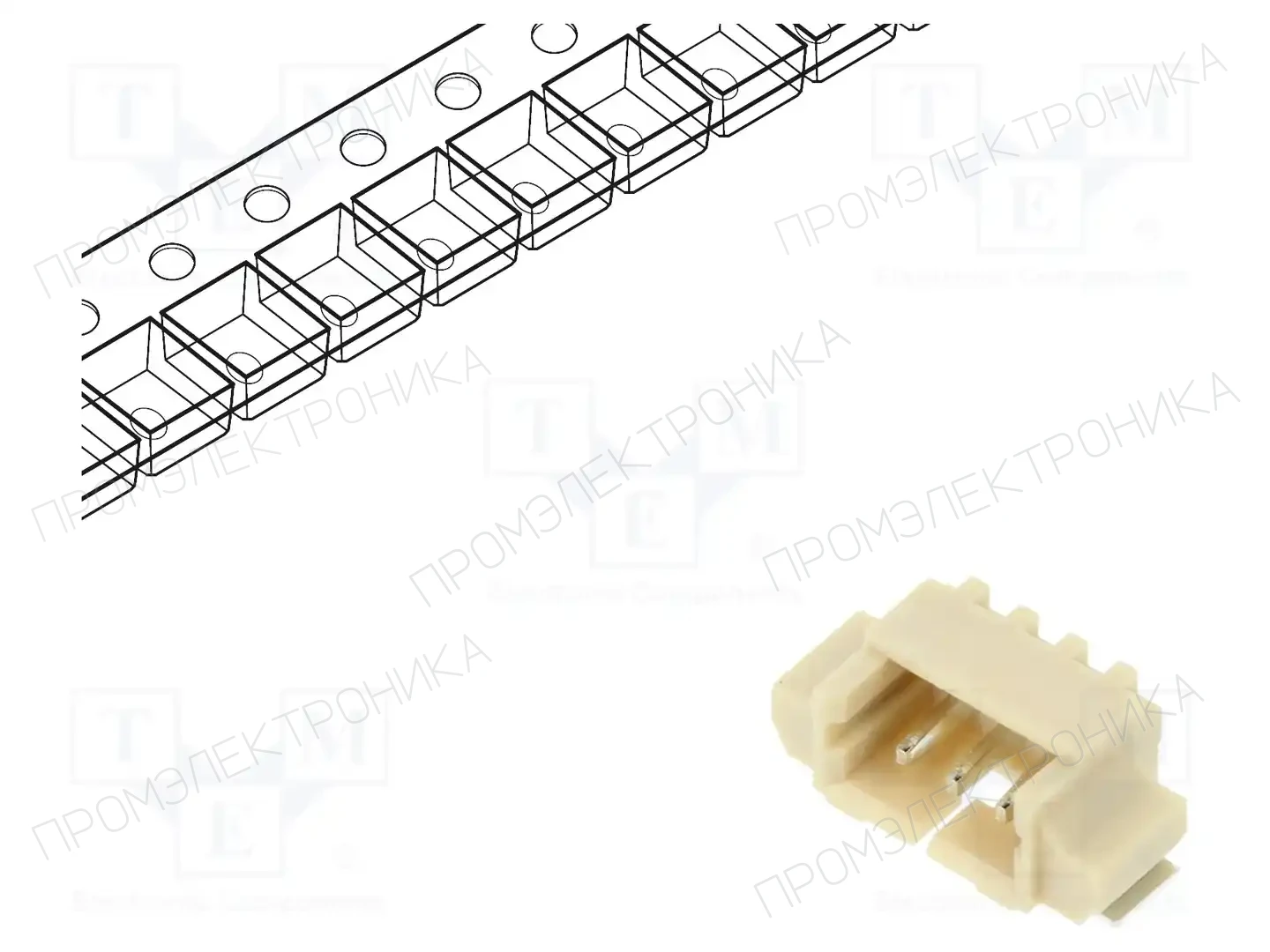 ADAM TECH 125SH-B-03-TR-SMT-T/R — Разъeмы сигнальные растр 1,25мм