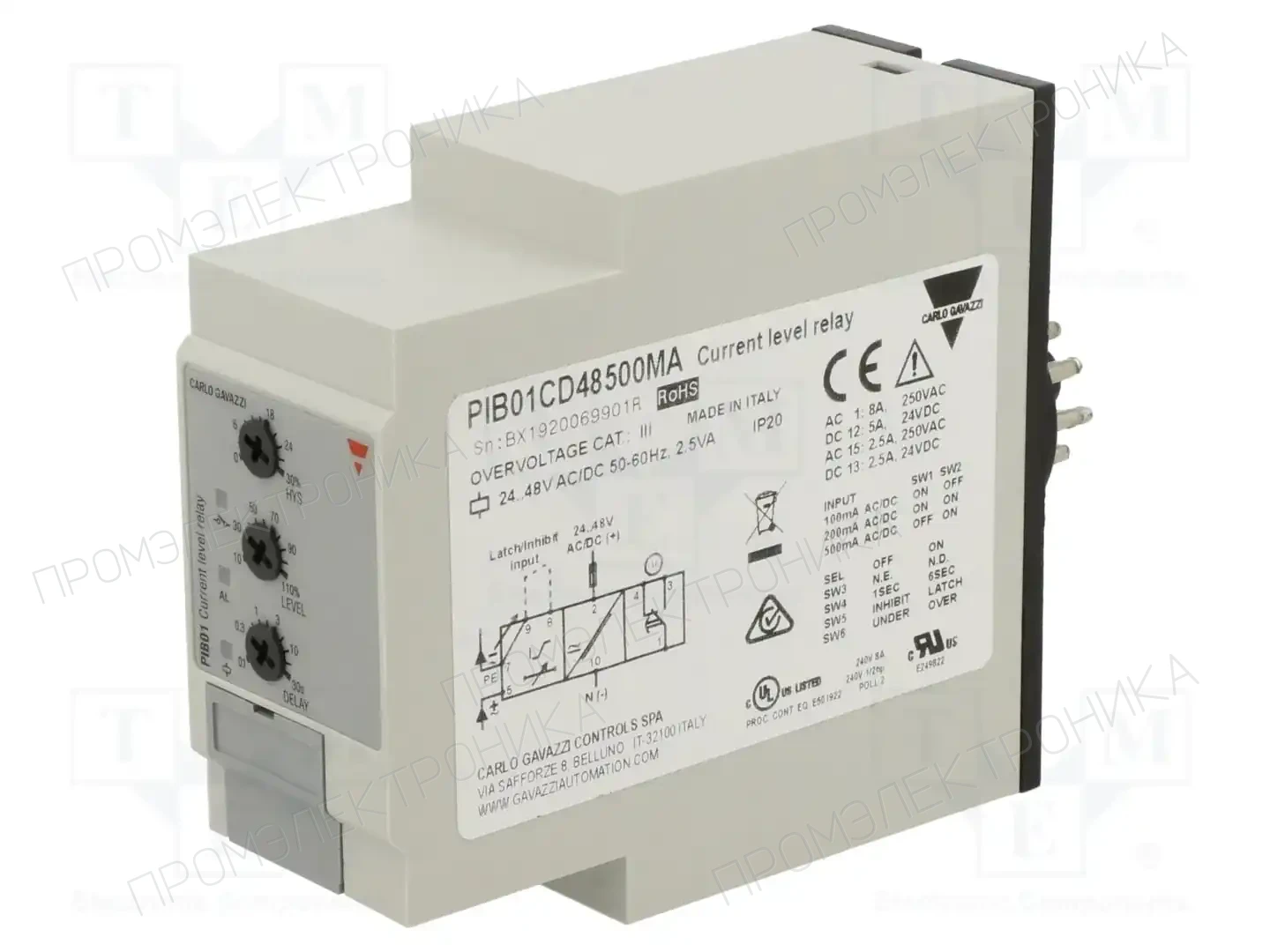 CARLO GAVAZZI PIB01CD48500MA — Контрольные реле