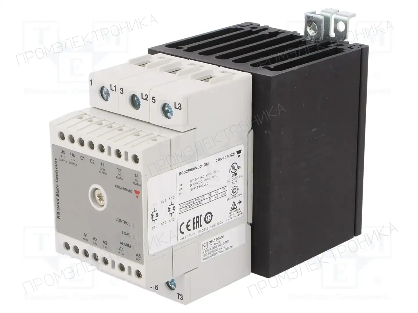 CARLO GAVAZZI RGC2P60V40C1DM — Реле SSR трехфазные