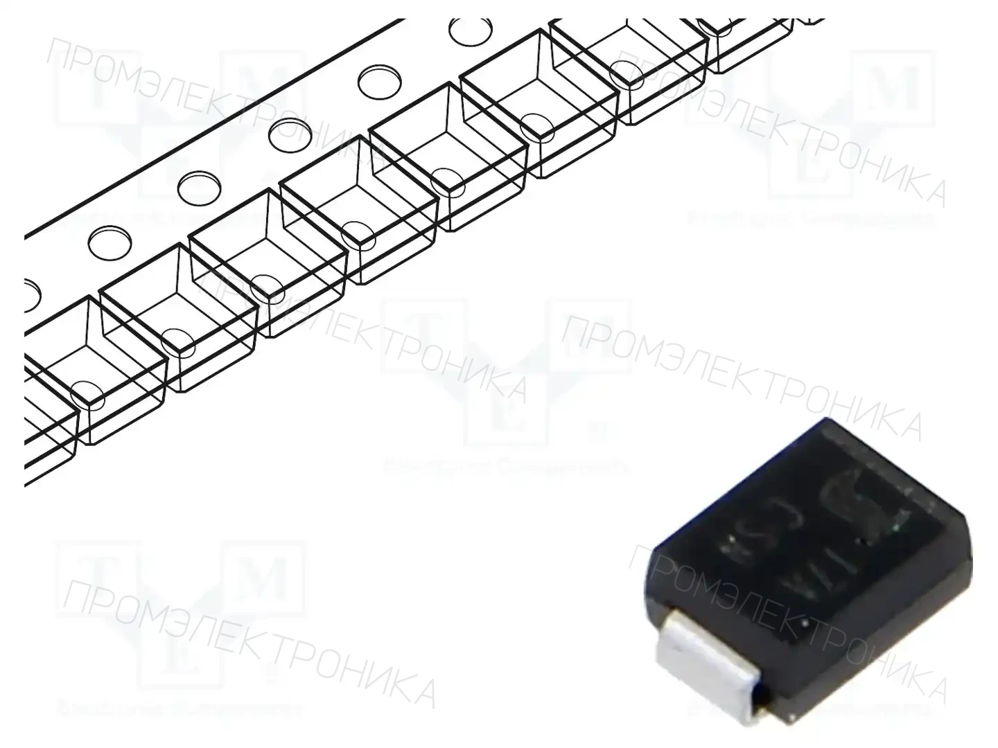 DIOTEC SEMICONDUCTOR P6SMBJ17A — Диоды TVS SMD однонаправленные