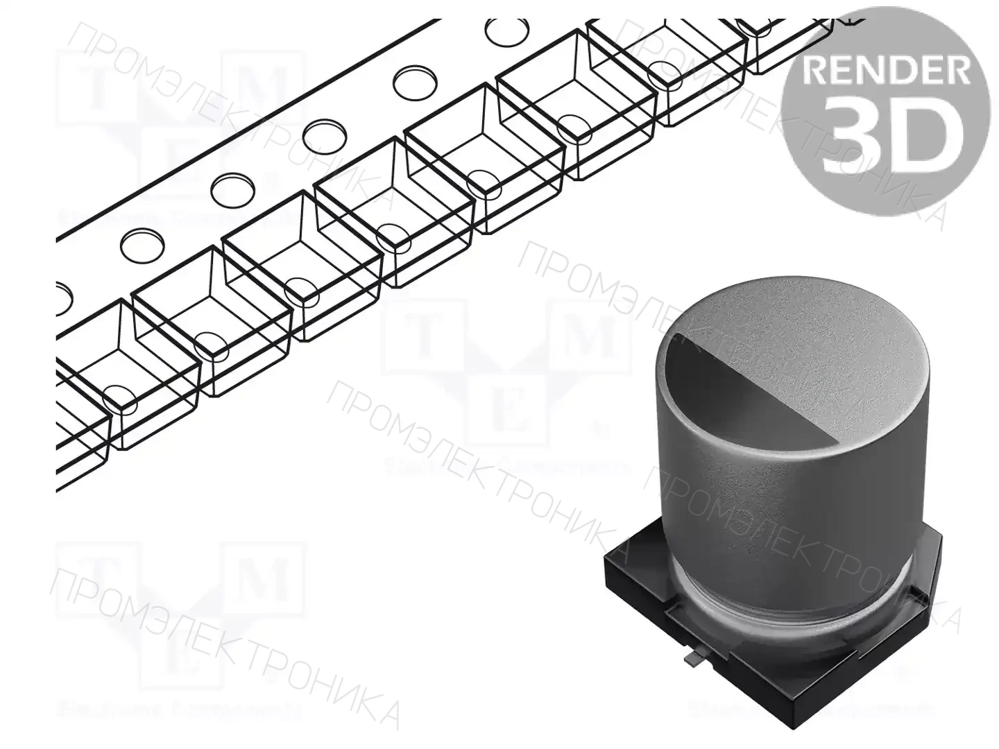 PANASONIC EEE1EA330AP — Конденсаторы электролитические SMD