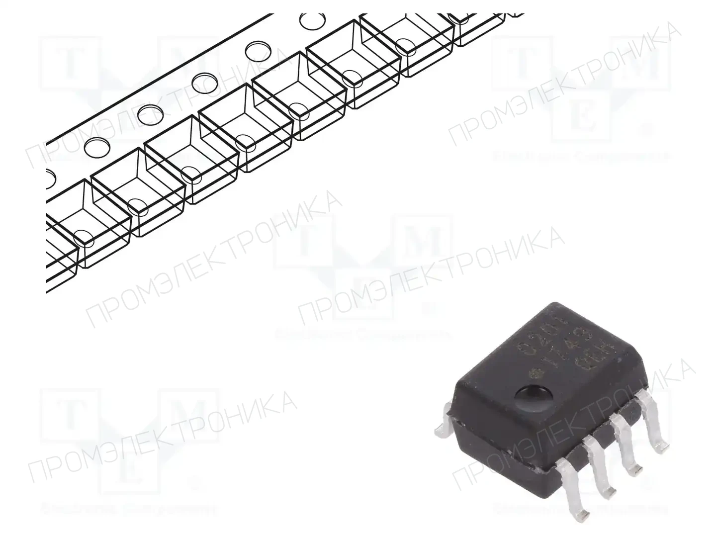 BROADCOM (AVAGO) HCPL-0201-500E — Оптроны – цифровой выход