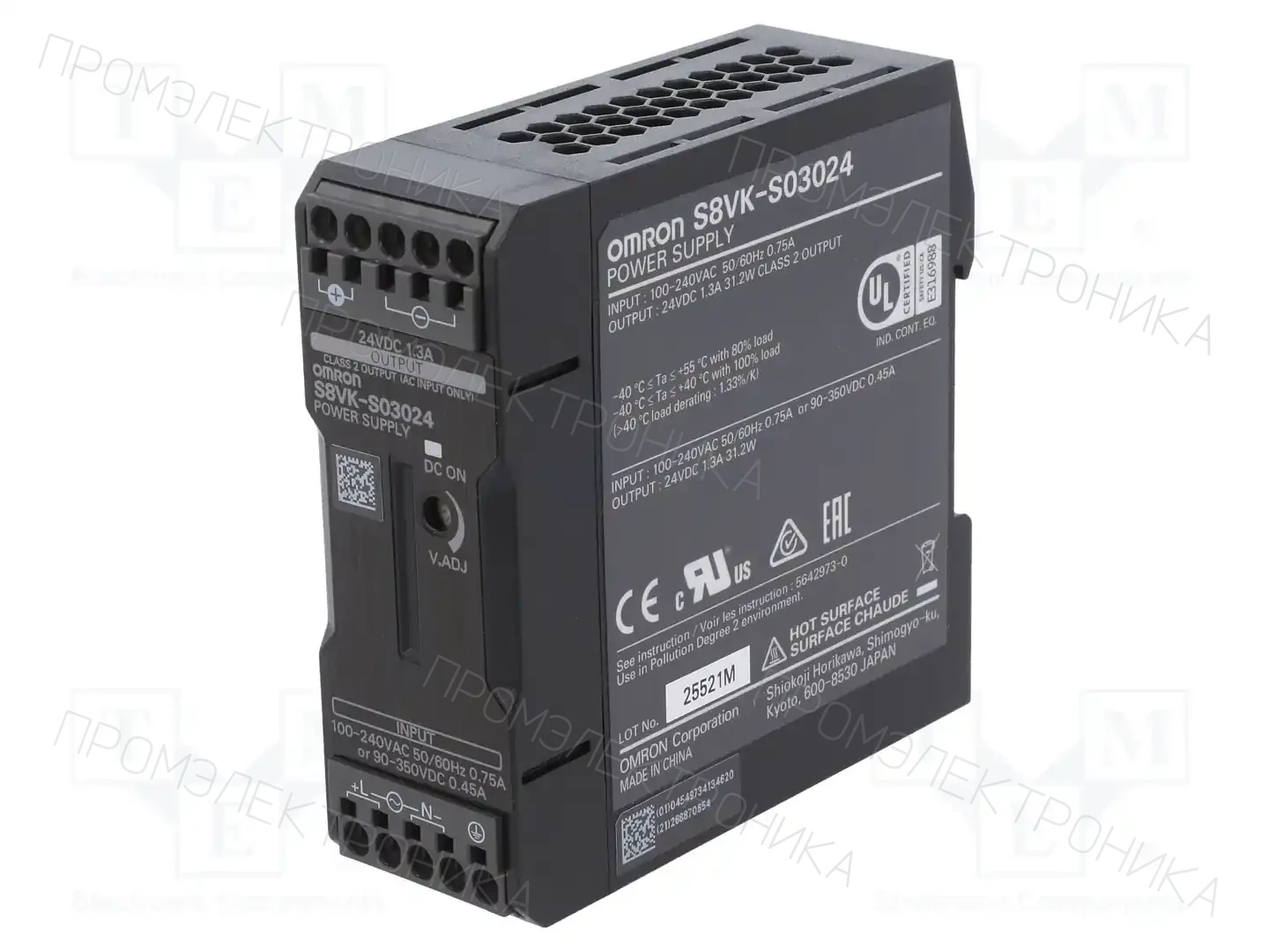 OMRON S8VK-S03024 — Блоки питания на DIN-рейку