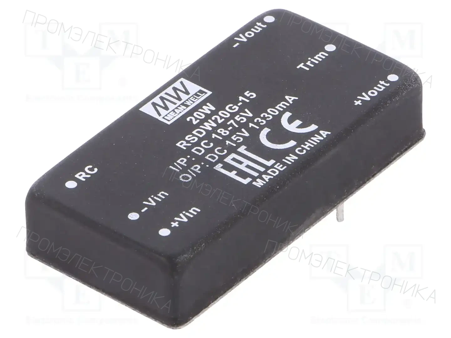 MEAN WELL RSDW20G-15 — Преобразователи DC/DC