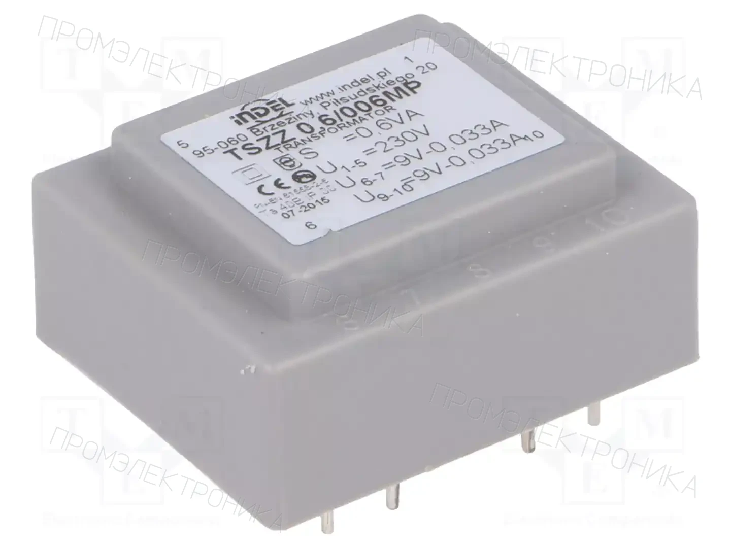 INDEL TSZZ0.6/006MP — Трансформаторы PCB