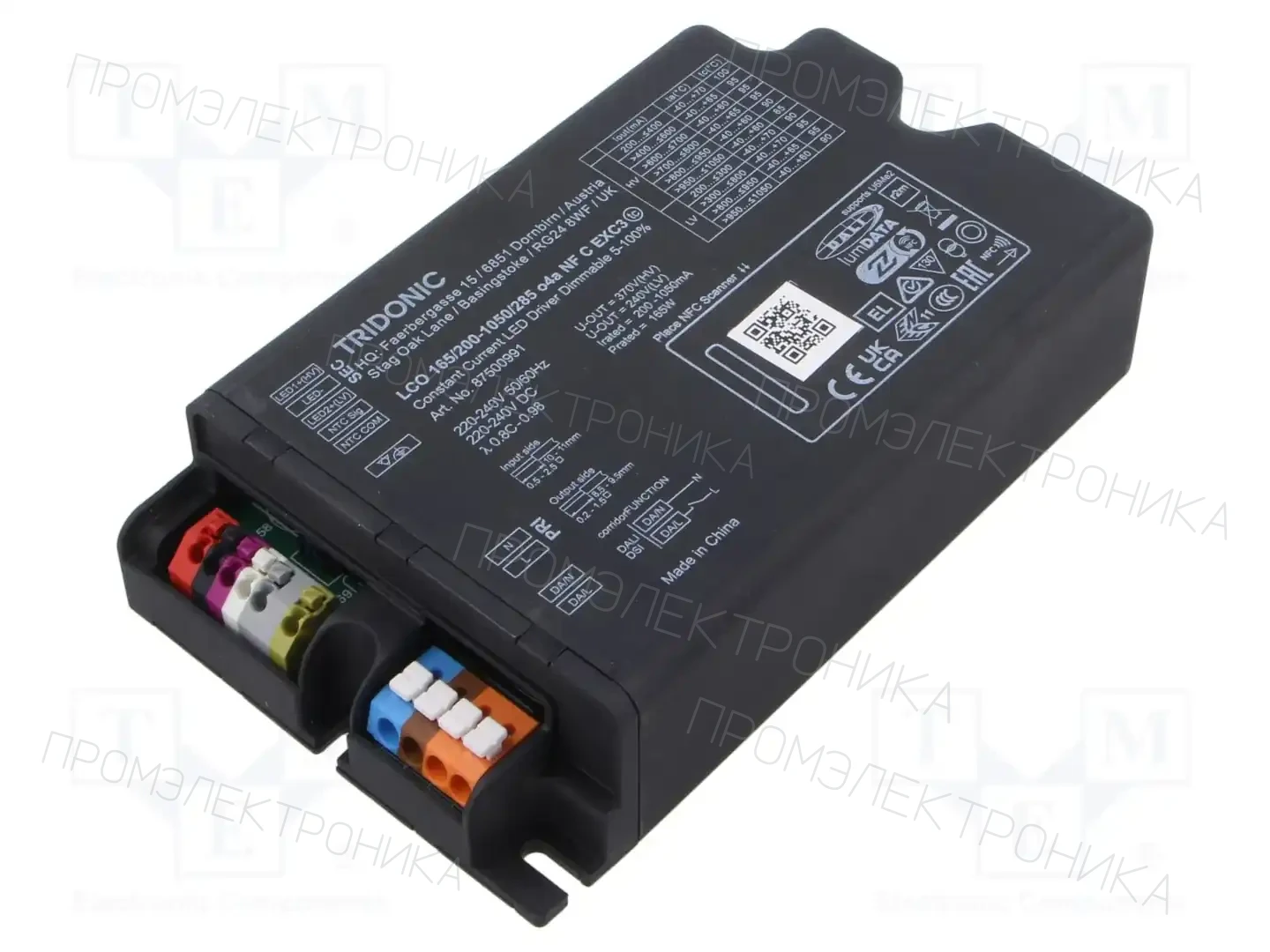 TRIDONIC LCO 165/200-1050/285 O4A NF C EXC3 — Блоки питания для LED