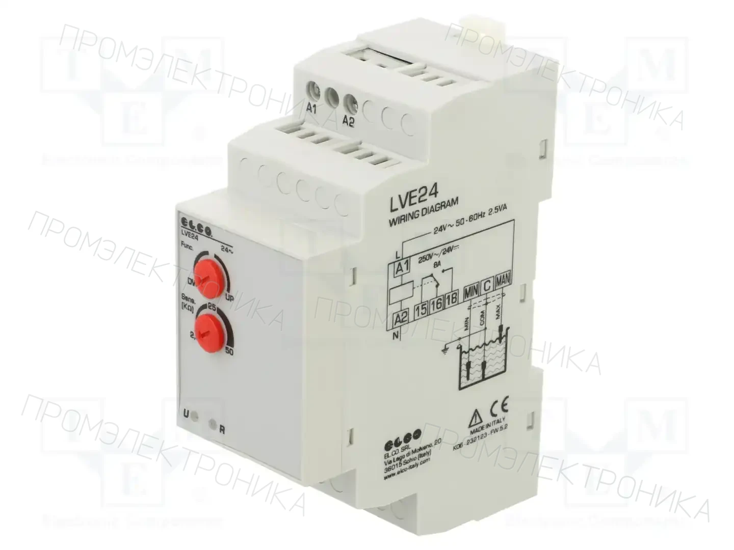 ELCO SRL LVE24 — Контрольные реле
