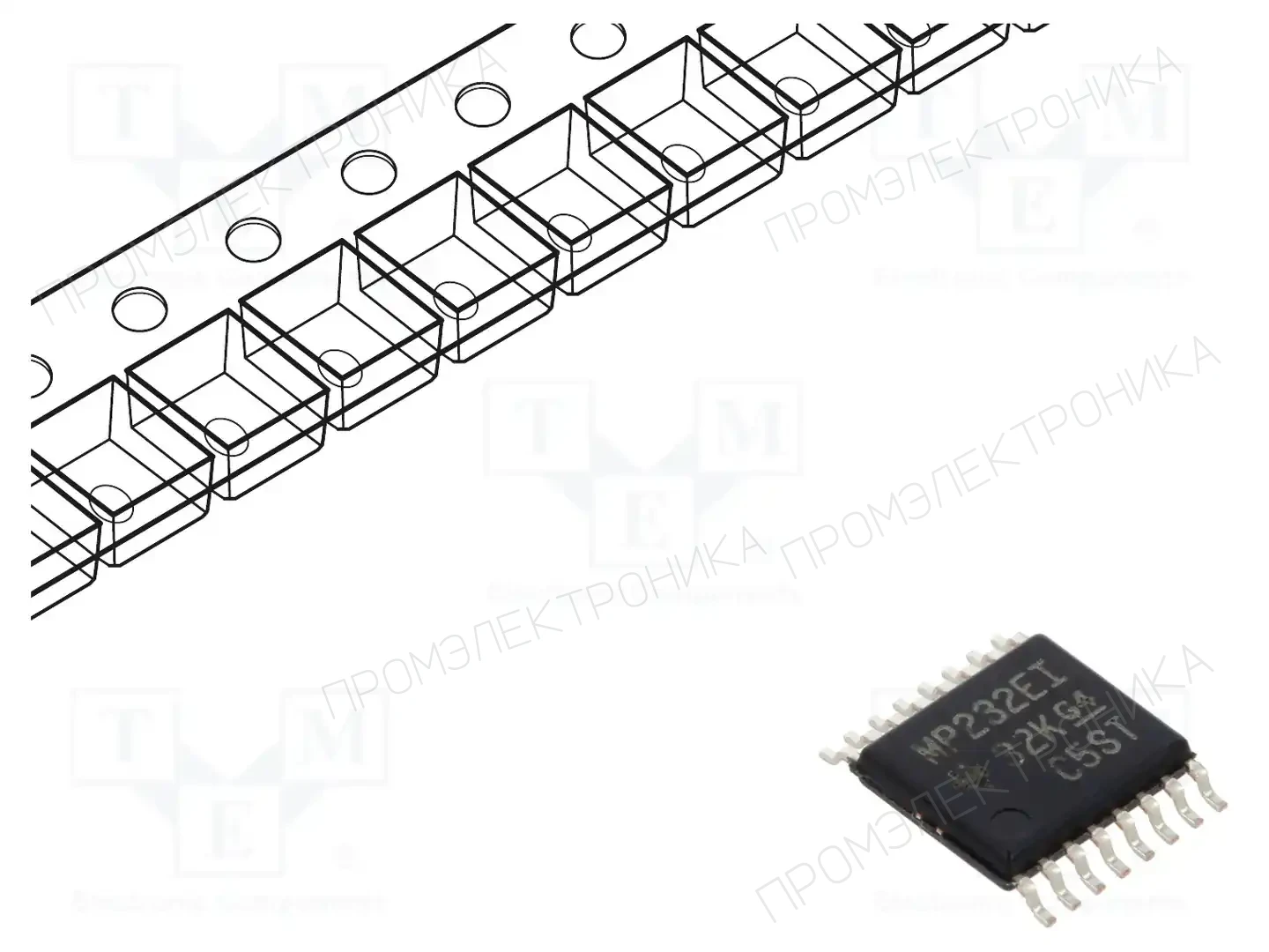 Texas Instruments MAX3232EIPWR — Микросхемы - RS232 / RS422 / RS485