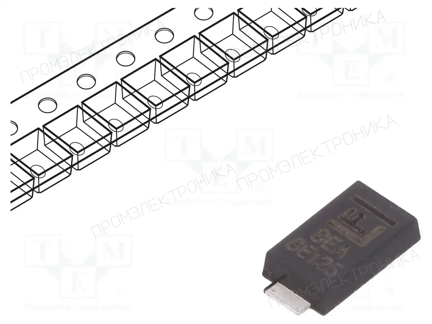 LITTELFUSE TPSMA6L12A — Диоды TVS SMD однонаправленные