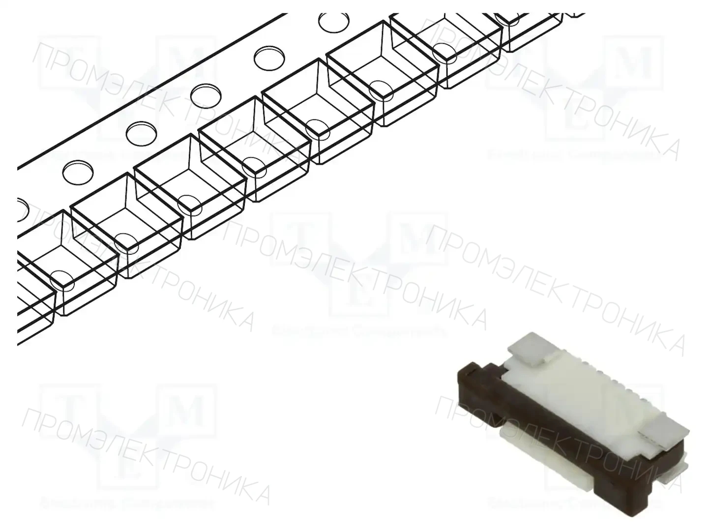 GCT FFC3B07-05-T — Разъeмы FFC/FPC растр 1,00мм