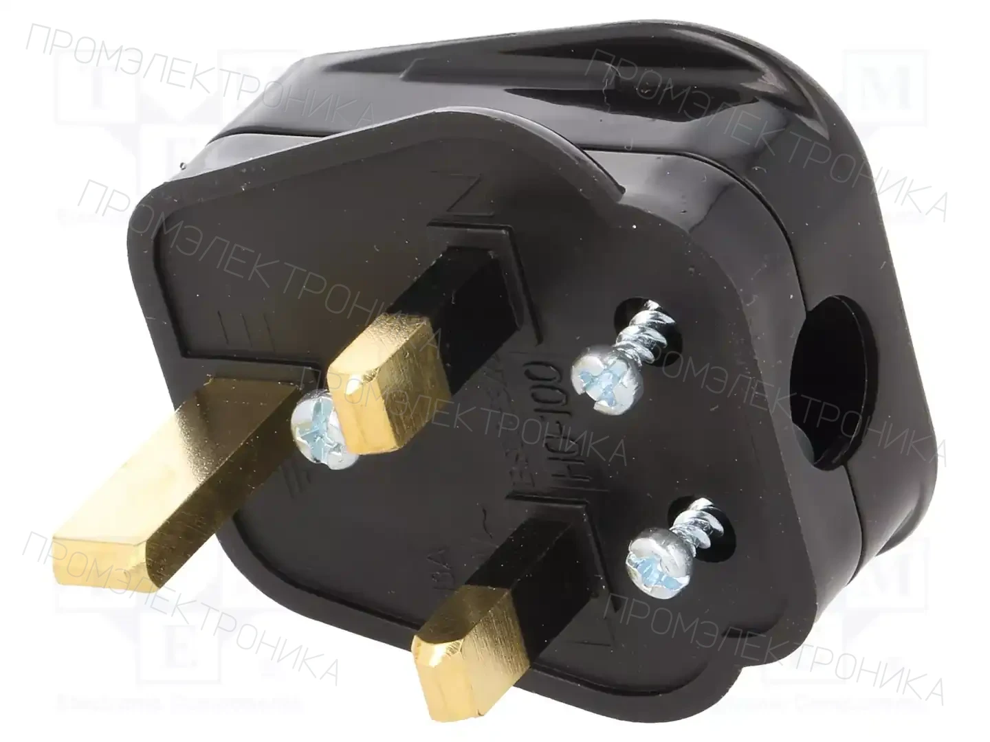 LIAN DUNG LT-327 13A PLUG BLK — Однофазные сетевые разъемы