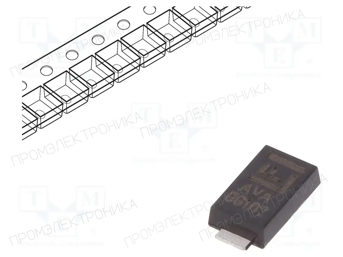 LITTELFUSE TPSMA6L9.0A — Диоды TVS SMD однонаправленные