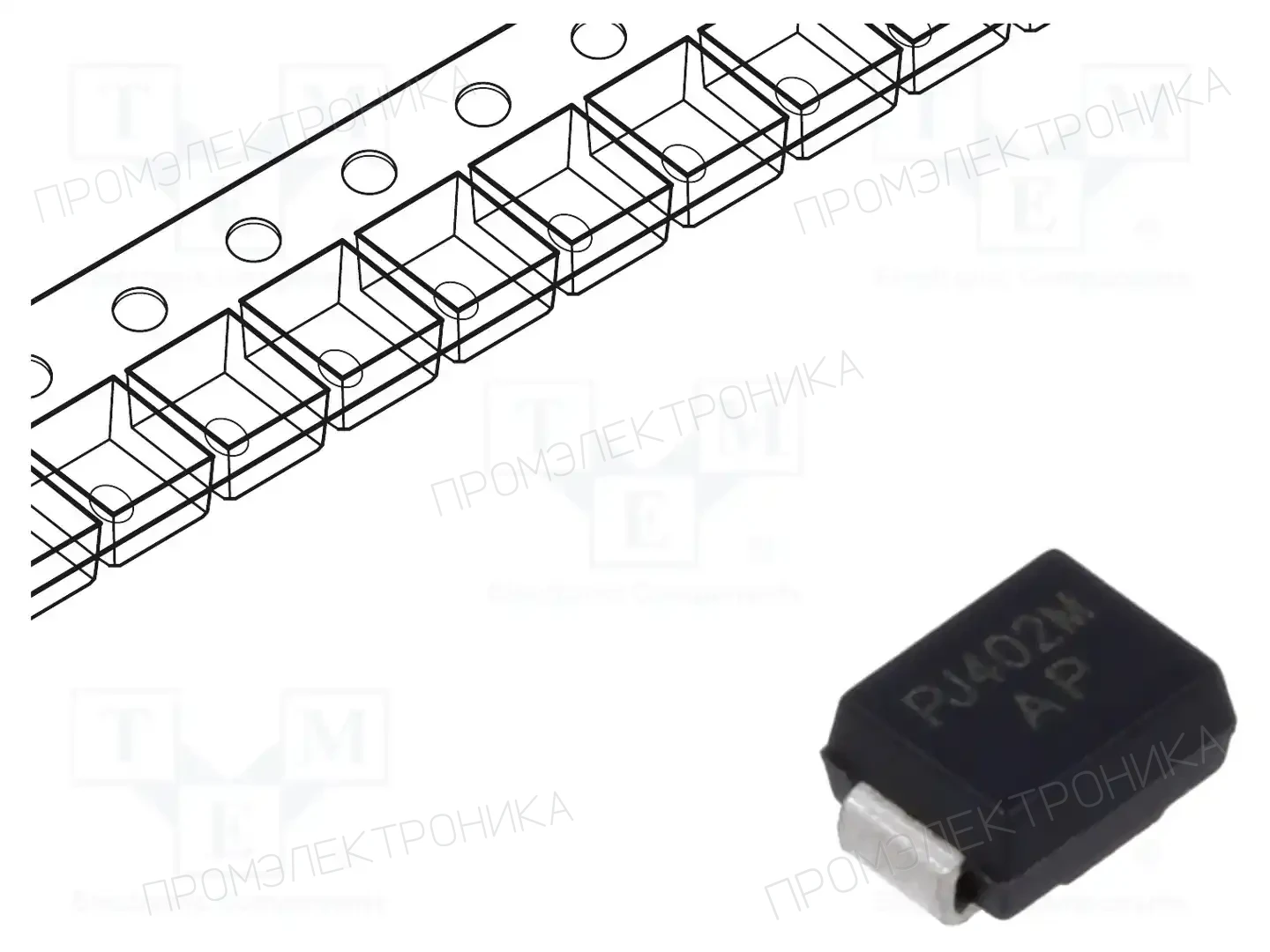 PanJit Semiconductor P6SMBJ7.5CA_R1_00001 — Диоды TVS SMD двунаправленные