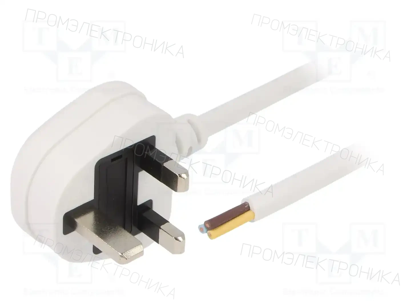 LIAN DUNG LT-318(13A) 3X1.0 WHT 5M END CUT — Кабели питания компьютерные и универс