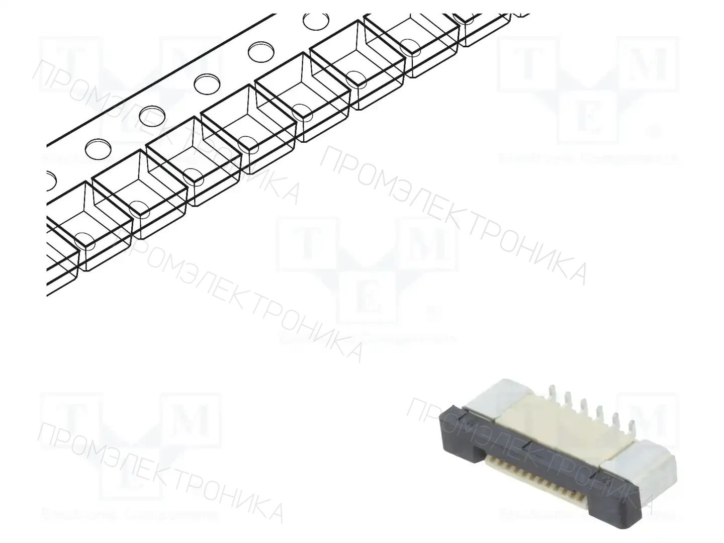 CONNFLY DS1020-08-12VBT11-R — Разъeмы FFC/FPC растр 0,5мм