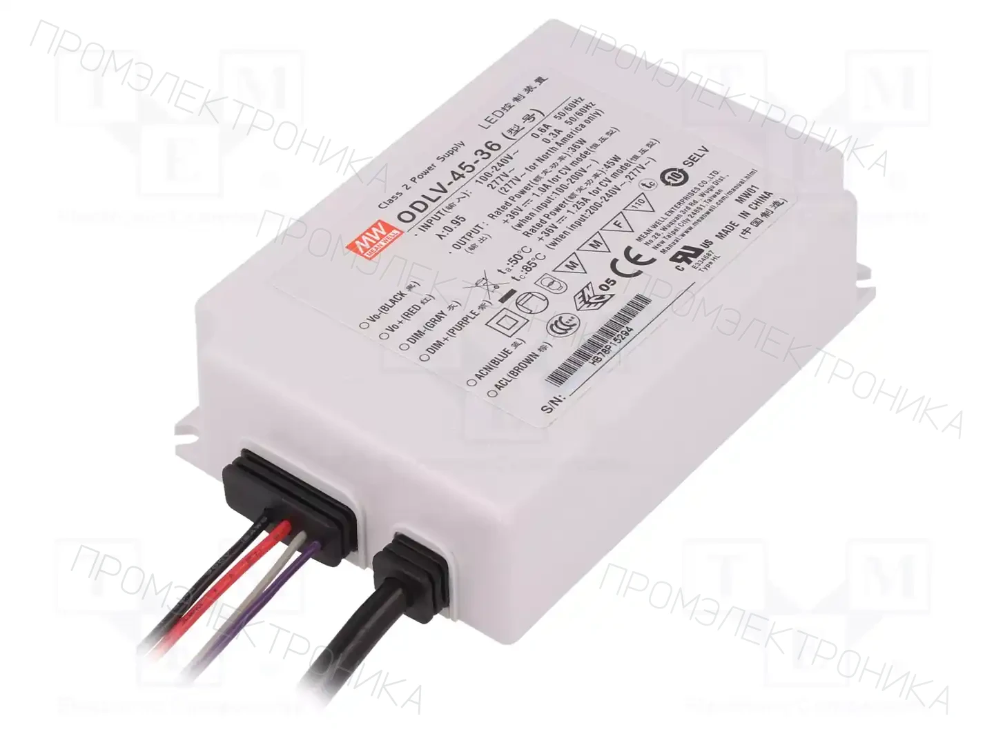 MEAN WELL ODLV-45-36 — Блоки питания для LED