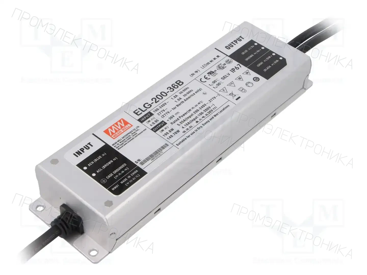 MEAN WELL ELG-200-36B — Блоки питания для LED