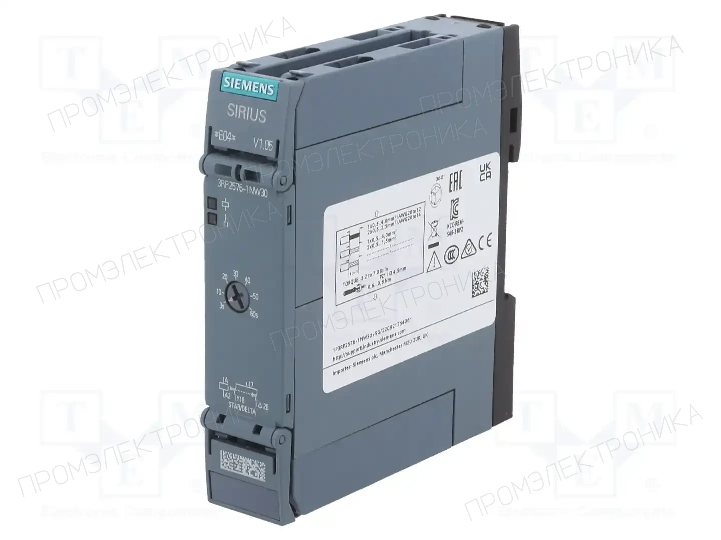 SIEMENS 3RP2576-1NW30 — Временные аналоговые реле