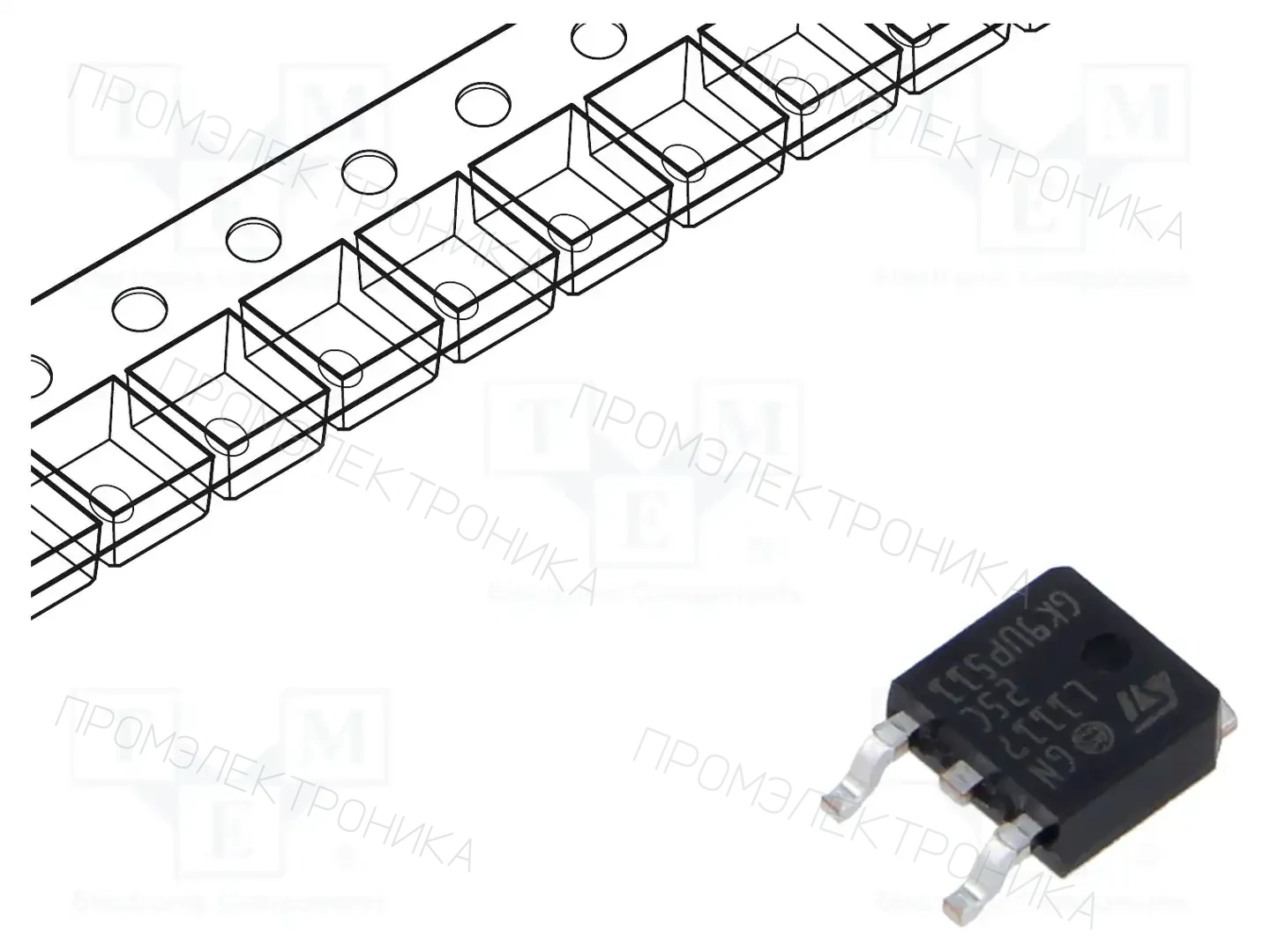 STMicroelectronics LD1117DT25CTR — Стабилизаторы напряжения нерегулир. LDO
