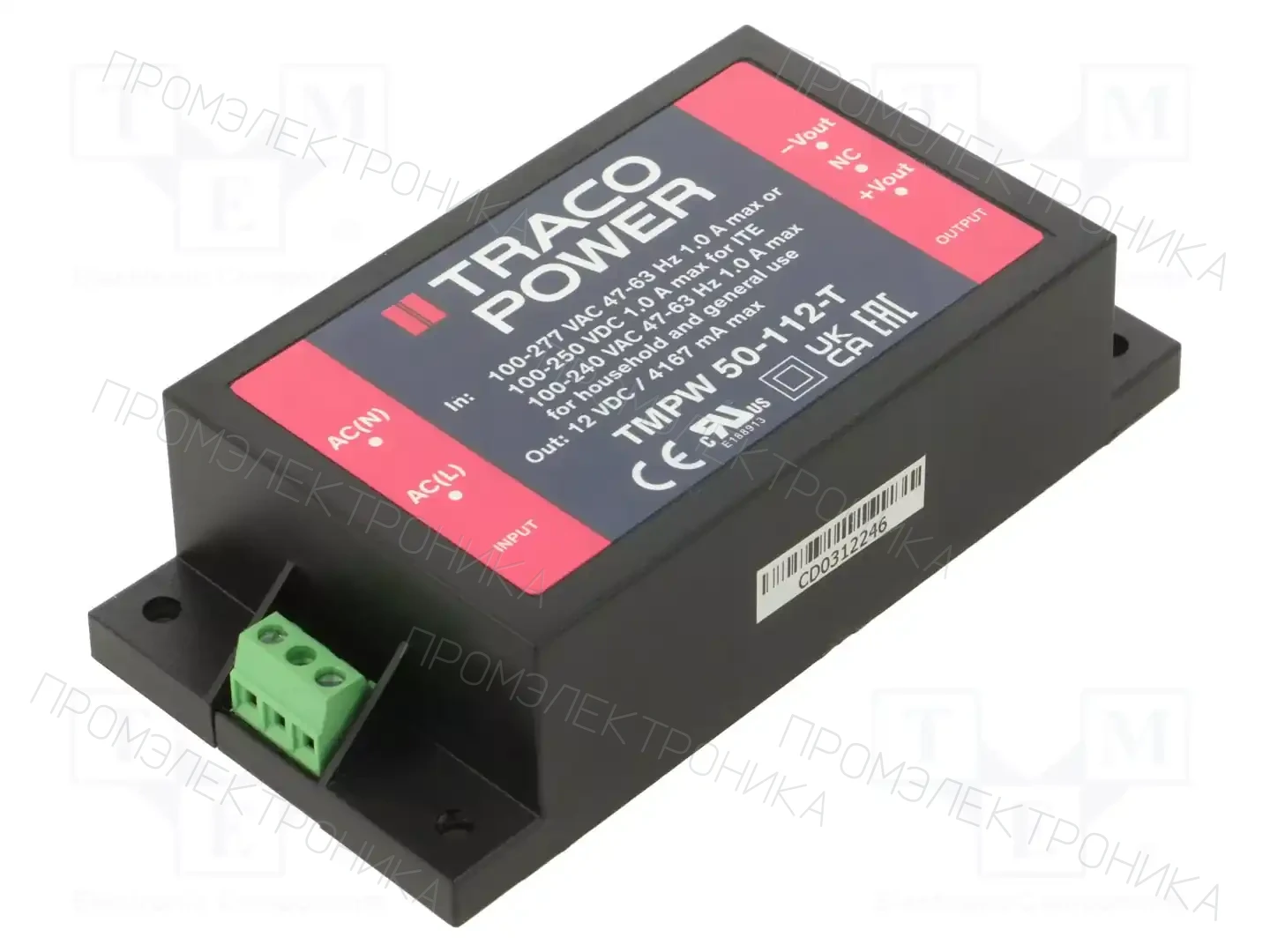 TRACO POWER TMPW 50-112-T — Блоки питания для встраивания