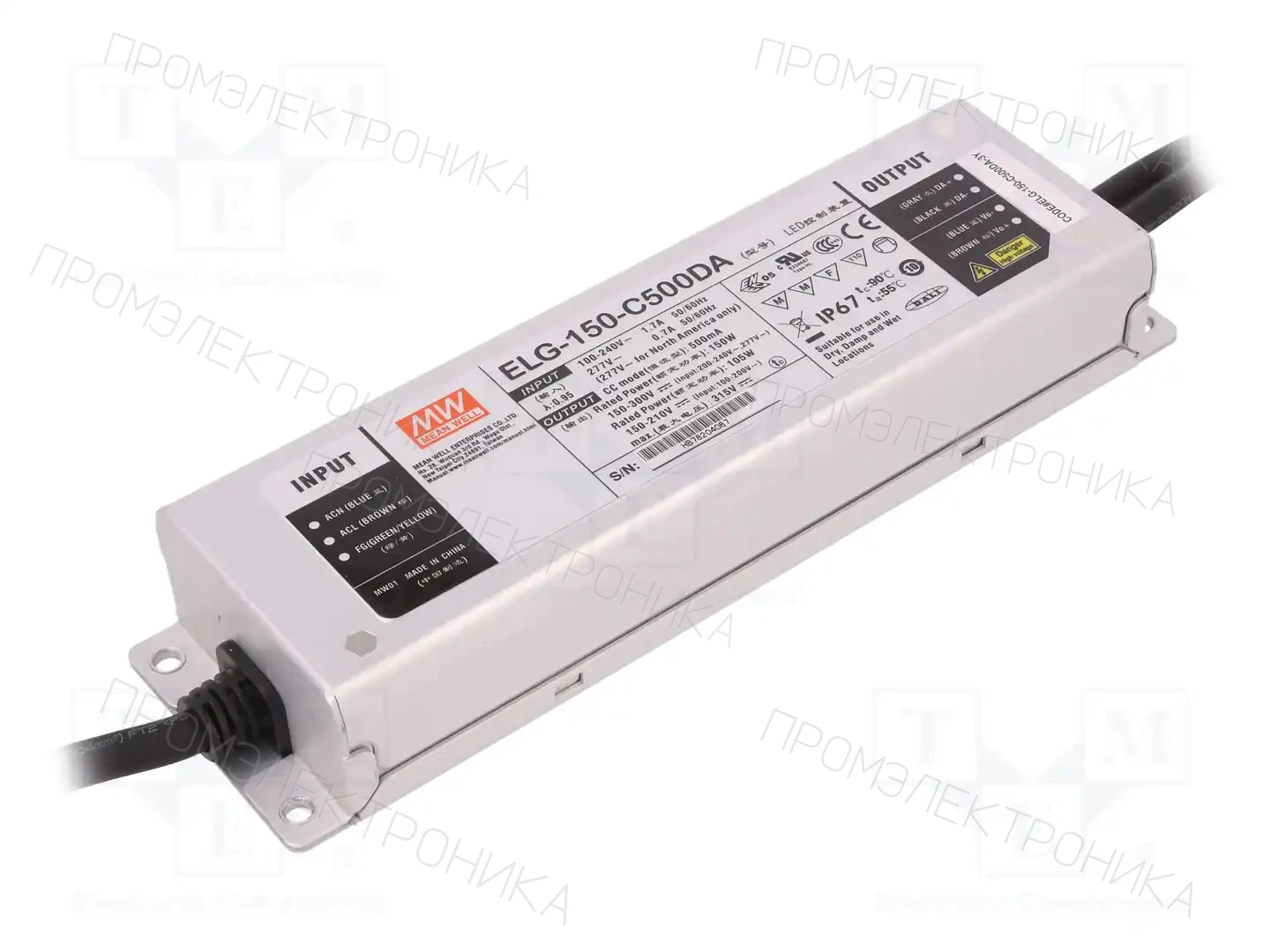 MEAN WELL ELG-150-C500DA-3Y — Блоки питания для LED