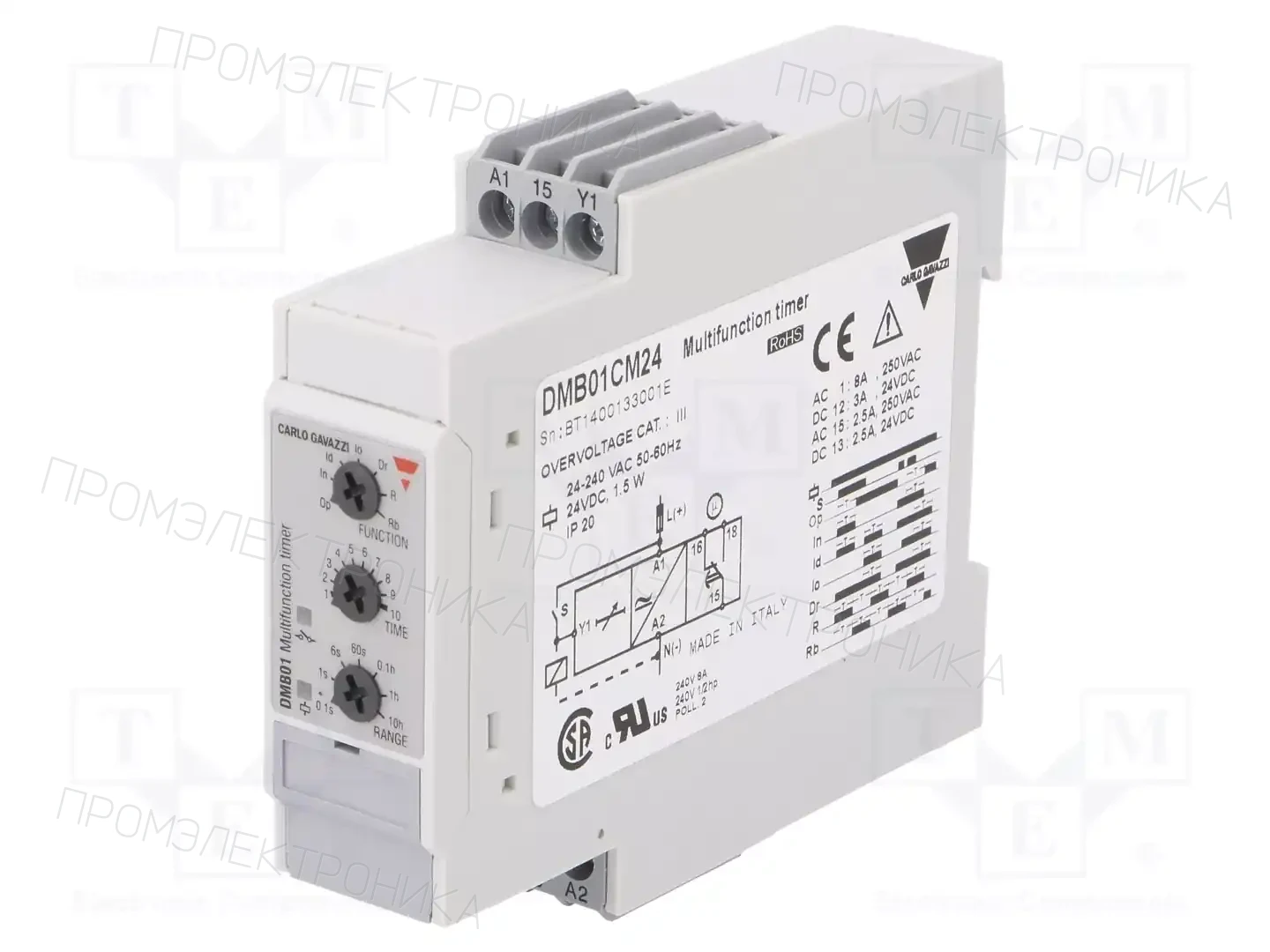 CARLO GAVAZZI DMB01DM24 — Временные аналоговые реле