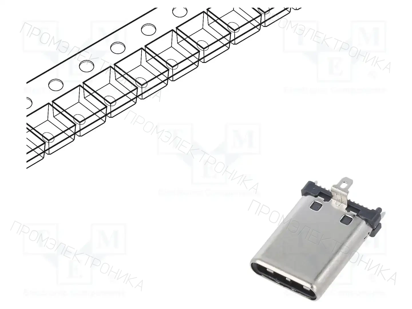 GCT USB4151-GF-C — Разъeмы USB и IEEE1394