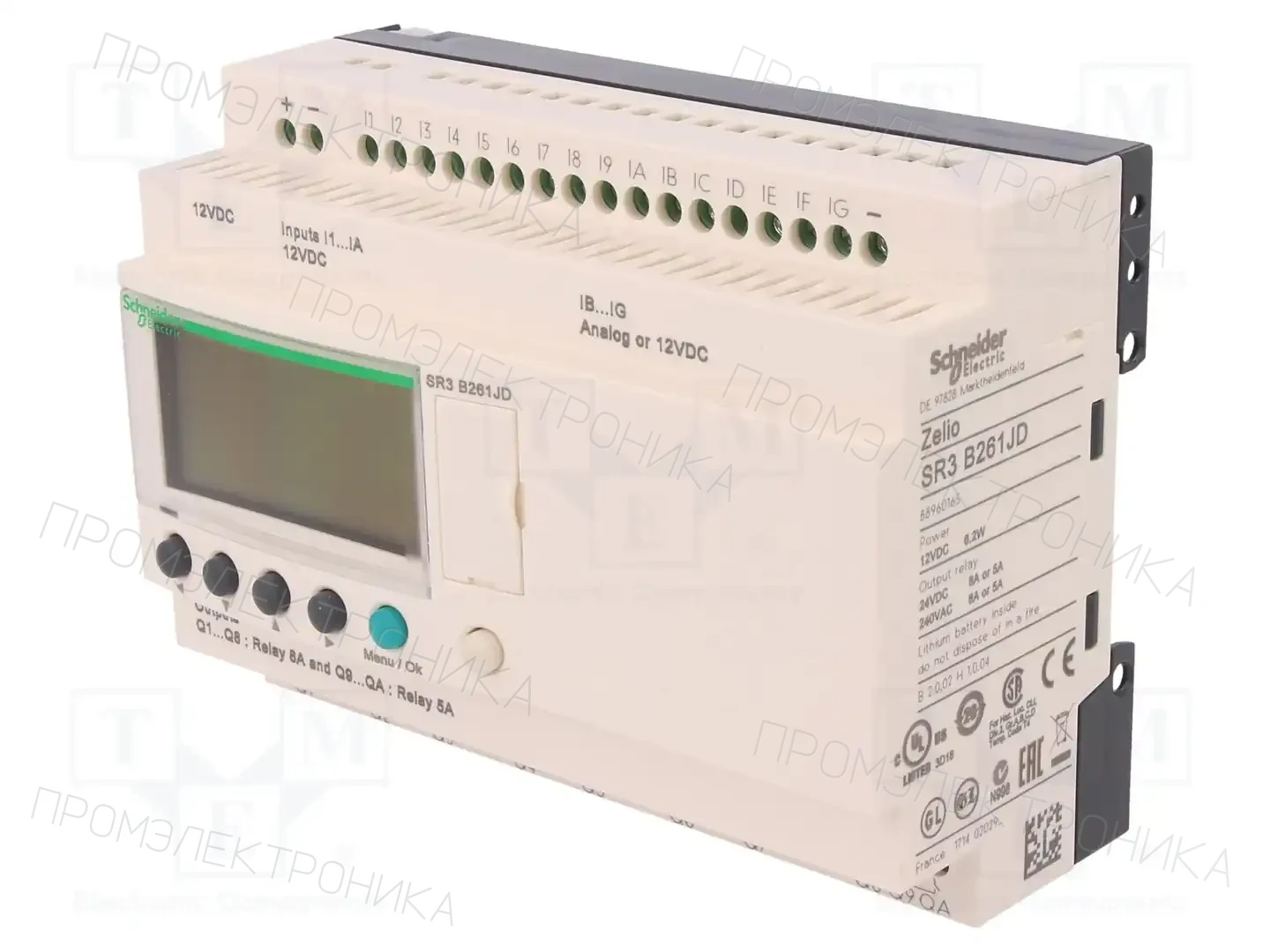 SCHNEIDER ELECTRIC SR3B261JD — Реле прогр. основные модули