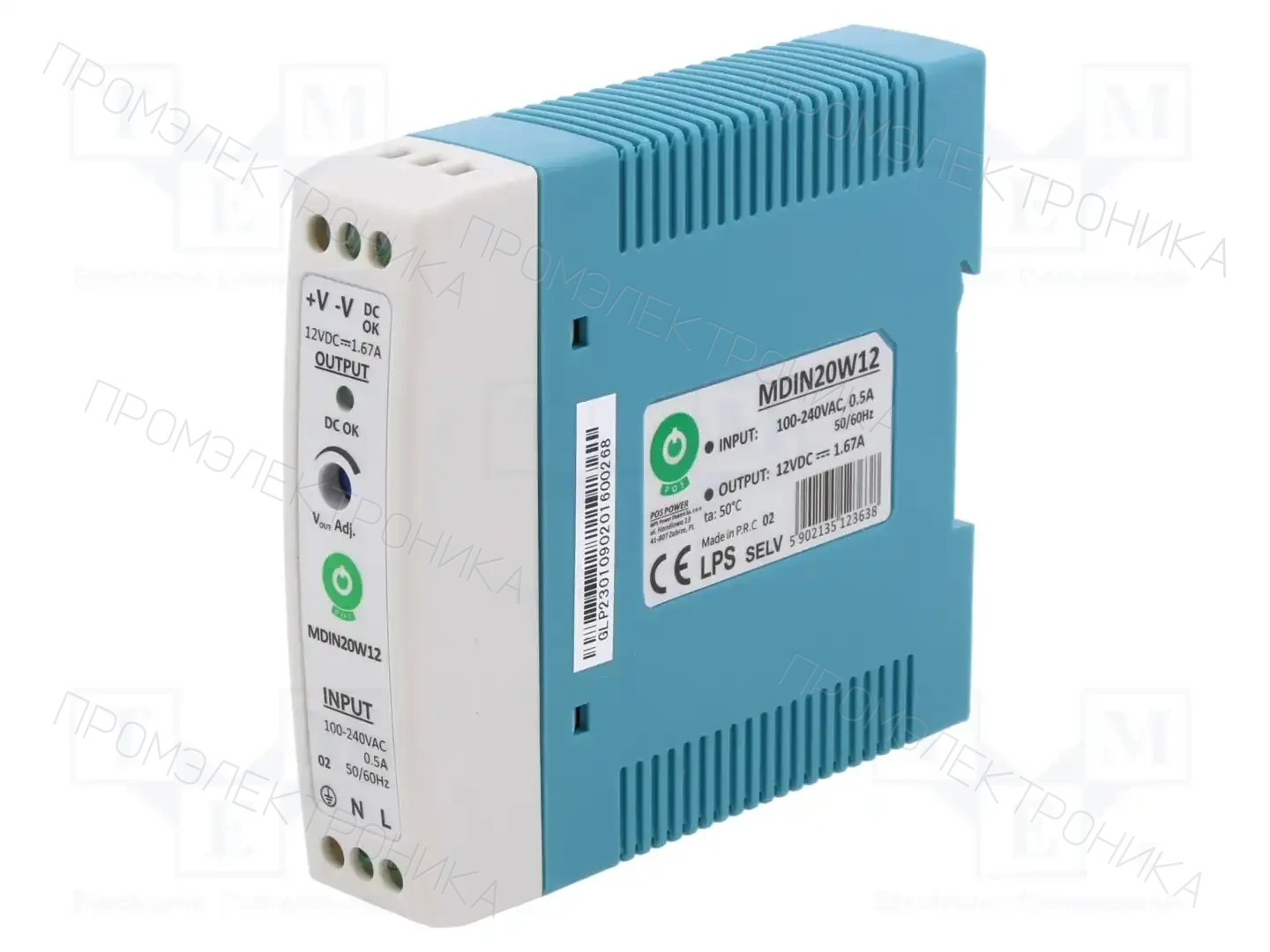POS POS MDIN20W12 — Блоки питания на DIN-рейку MDIN20W12