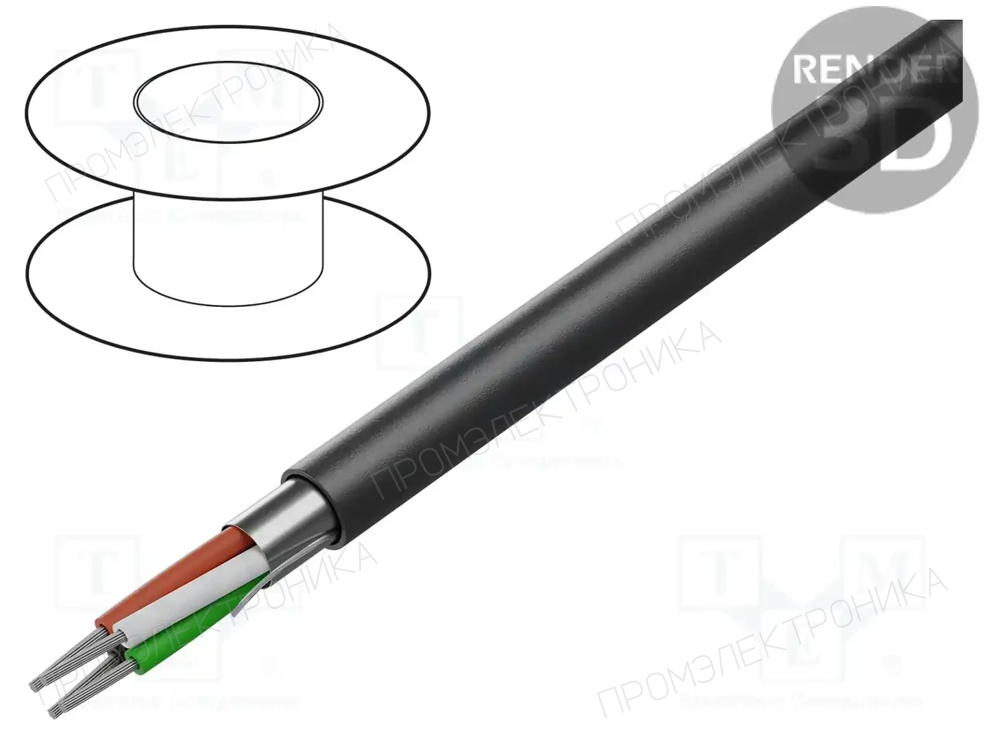 ALPHA WIRE 25164 BK005 — Провода многожильные экранированные