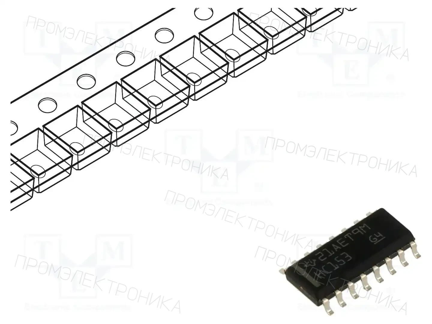 Texas Instruments SN74HC153DR — Декодеры, мультиплексоры, переключатели