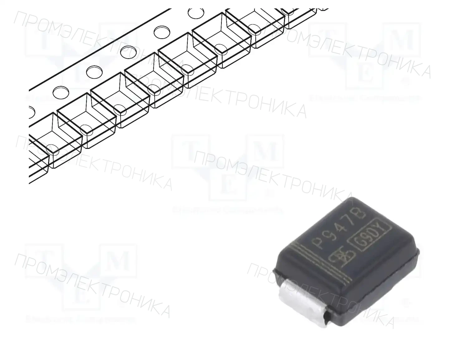 TAIWAN SEMICONDUCTOR 1PGSMB5947 — Стабилитроны SMD