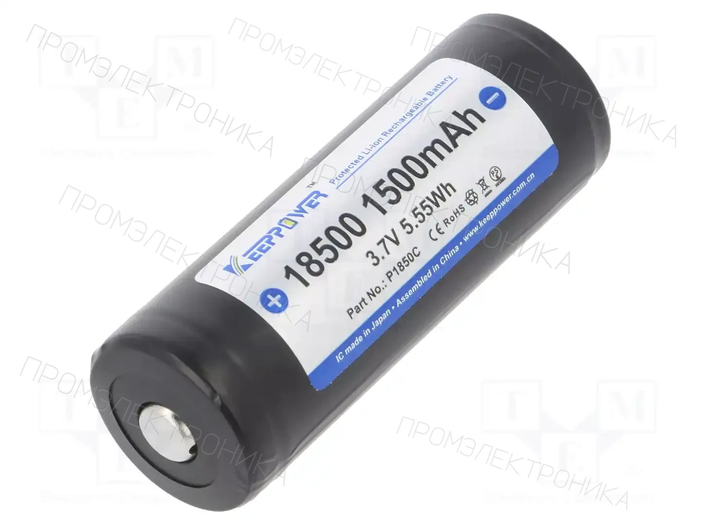 KEEPPOWER ICR18500-150PCM 1500MAH PROTECTED — Аккумуляторы