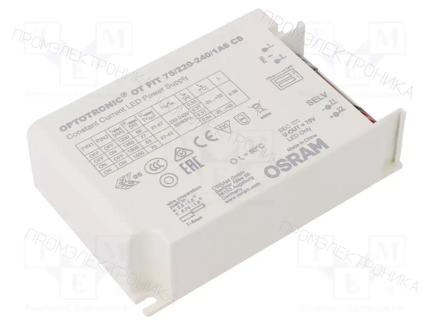ams OSRAM OT FIT 75/220-240/1A6 CS — Блоки питания для LED