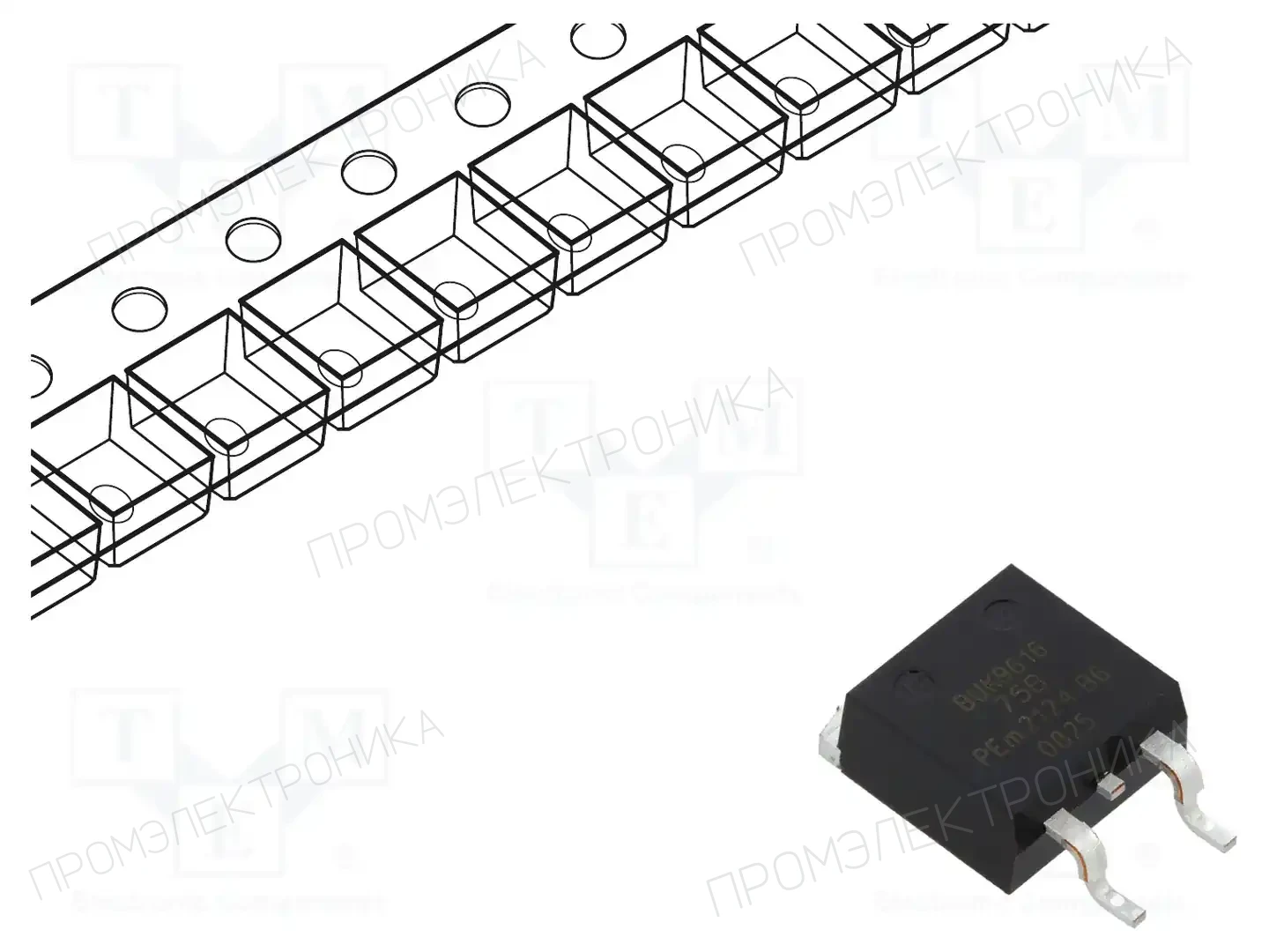 NEXPERIA BUK9616-75B,118 — Транзисторы с каналом N SMD