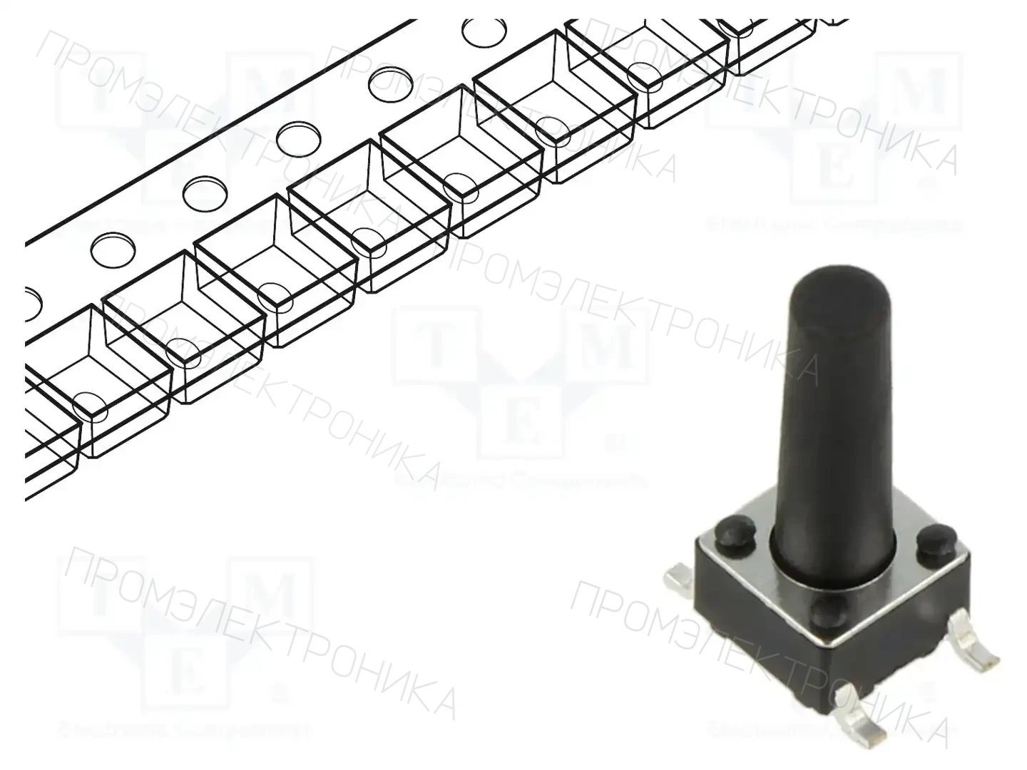 CONNFLY DS1042-03-122KKR25010 — Микропереключатели TACT