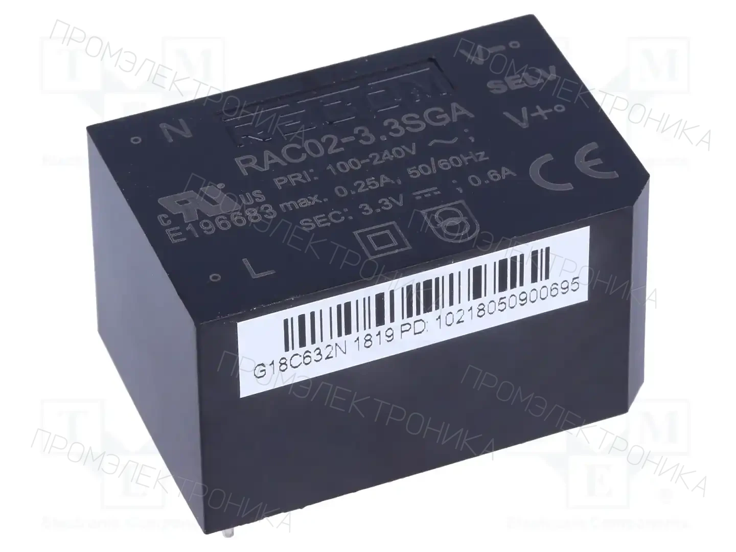 RECOM RAC02-3.3SGA — Преобразователи AC/DC для PCB