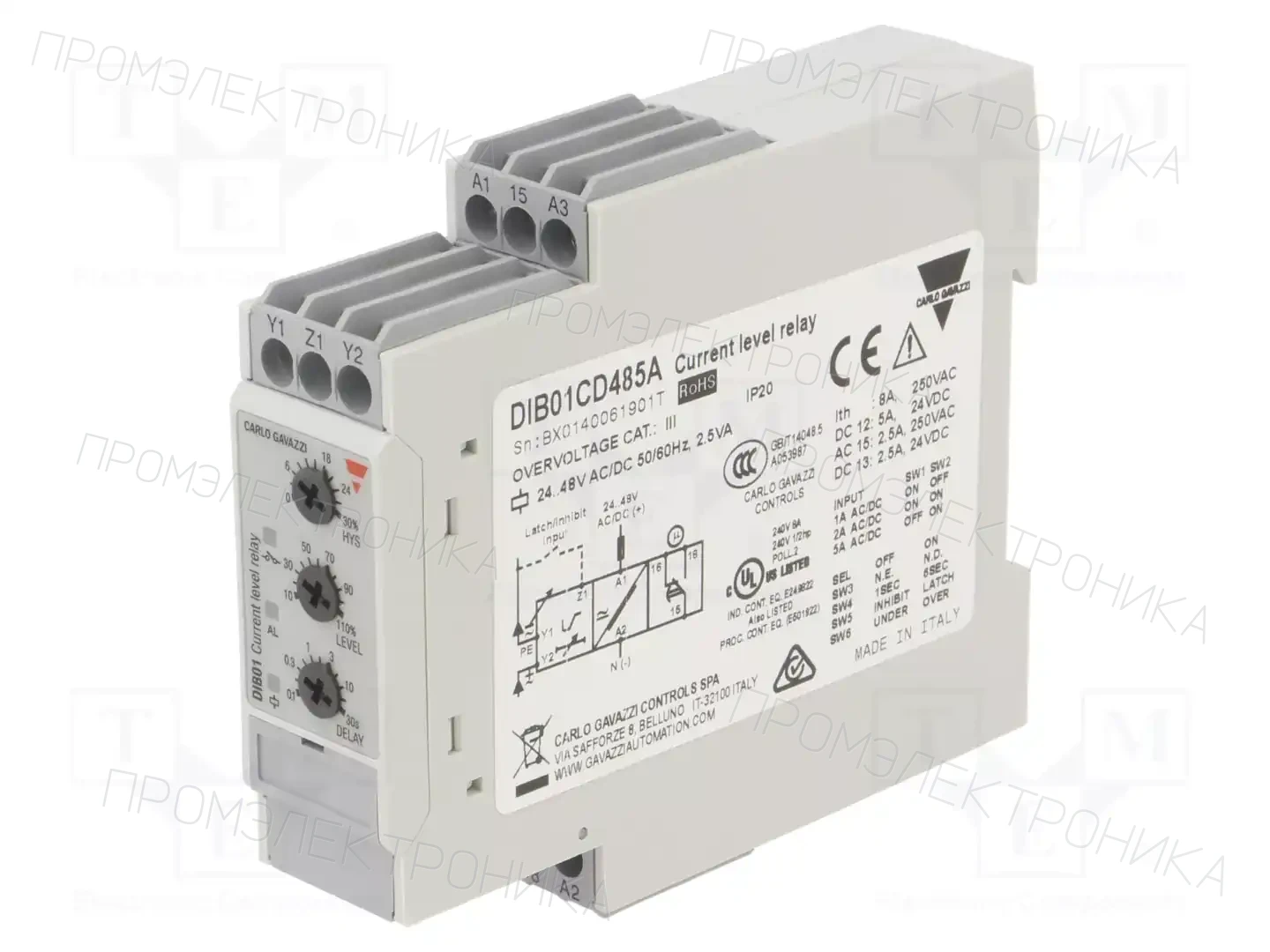 CARLO GAVAZZI DIB01CD485A — Контрольные реле