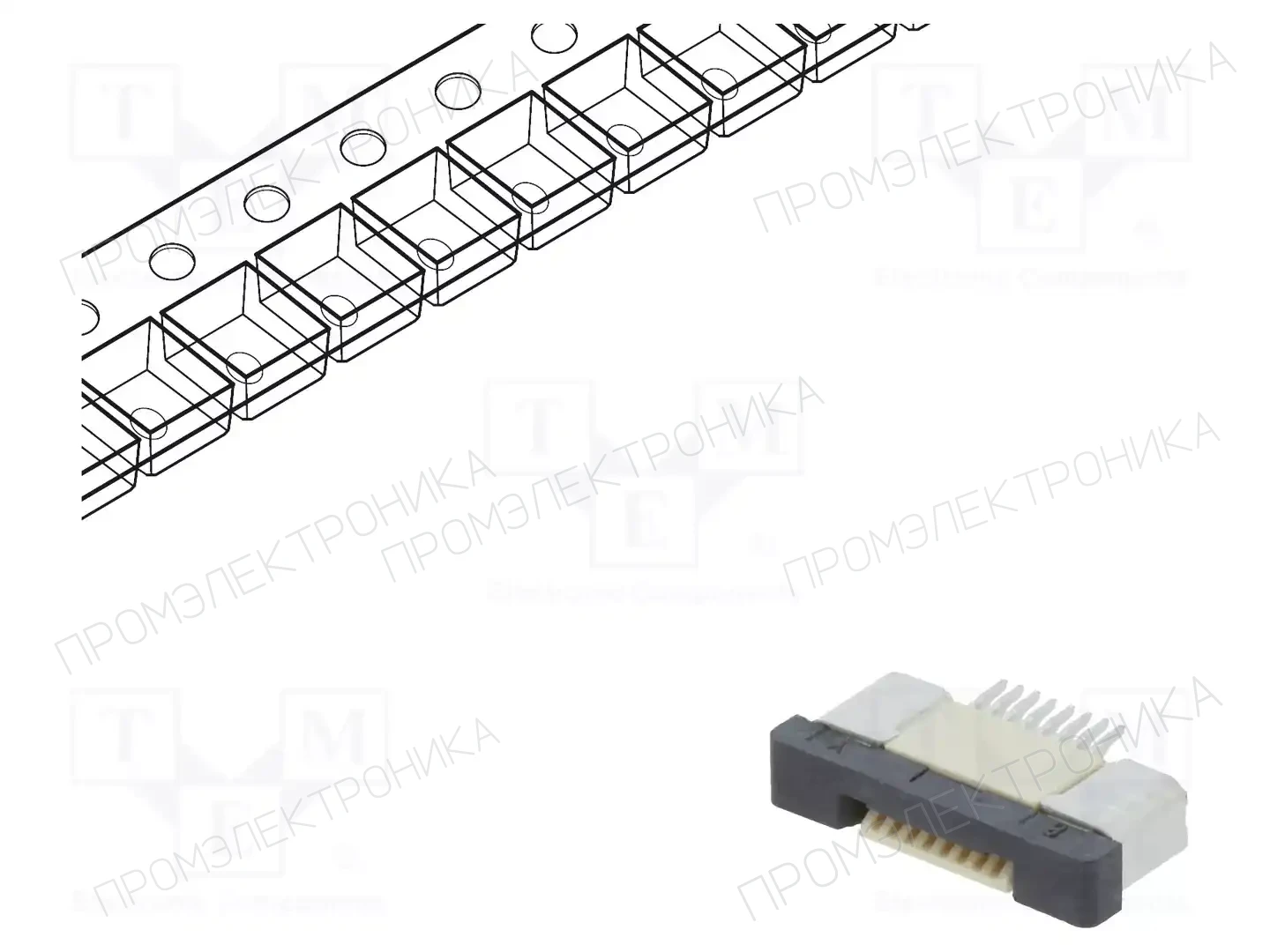 CONNFLY DS1020-09-8VBT1B-R — Разъeмы FFC/FPC растр 0,5мм
