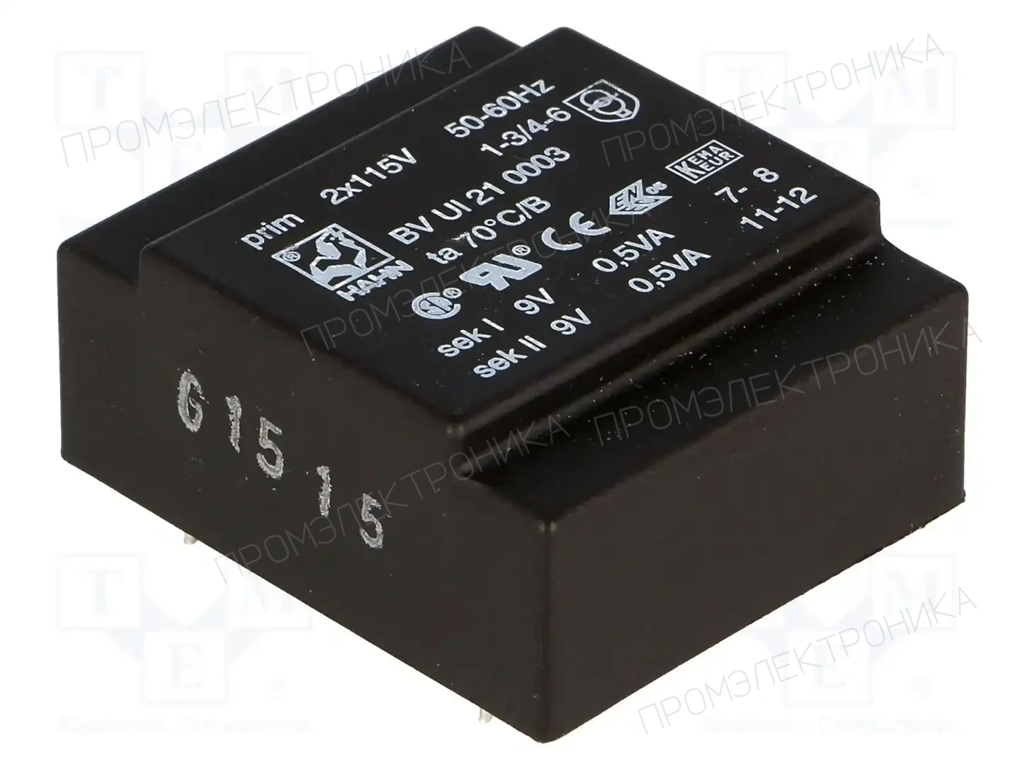 HAHN BV UI 21 0003 — Трансформаторы PCB